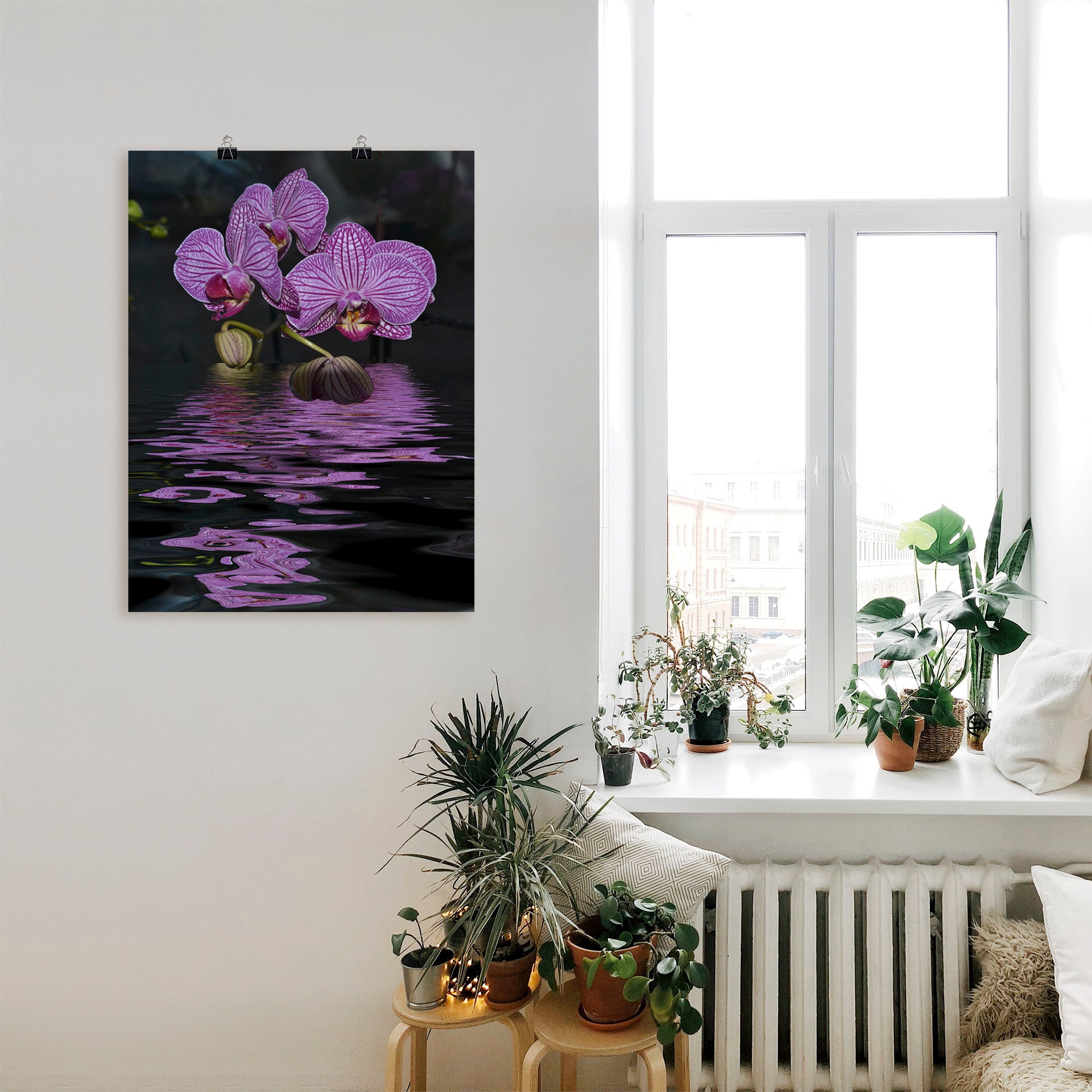 Artland Wandbild »Wasserorchidee«, Blumen, (1 St.), als Alubild, Leinwandbild, Wandaufkleber oder Poster in versch. Größen