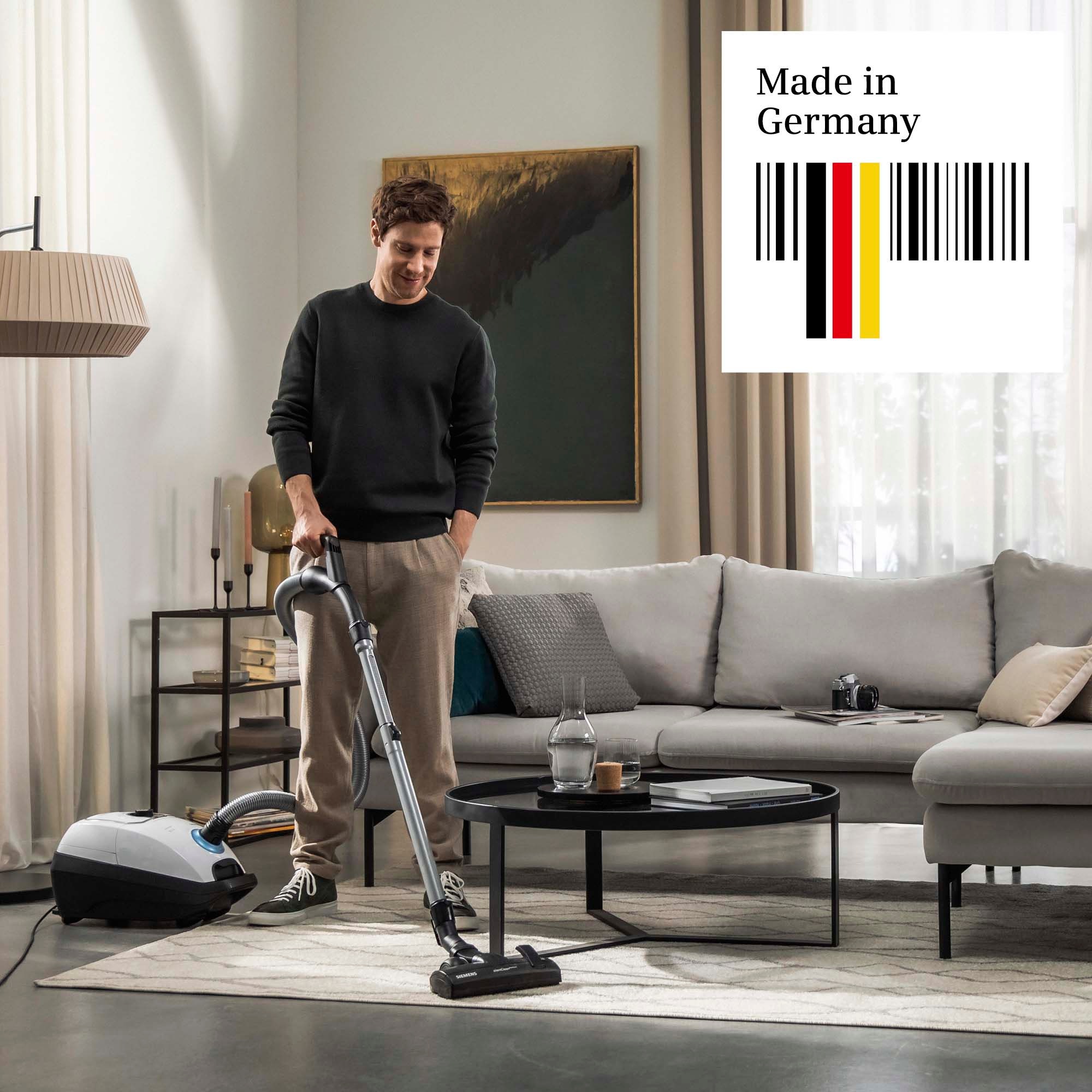 Thumbnail - SIEMENS Bodenstaubsauger "VSZ7442S" 650 W mit Beutel besonders leise, inkl. Hartbodendüse, Fugendüse und XXL-Polsterdüse