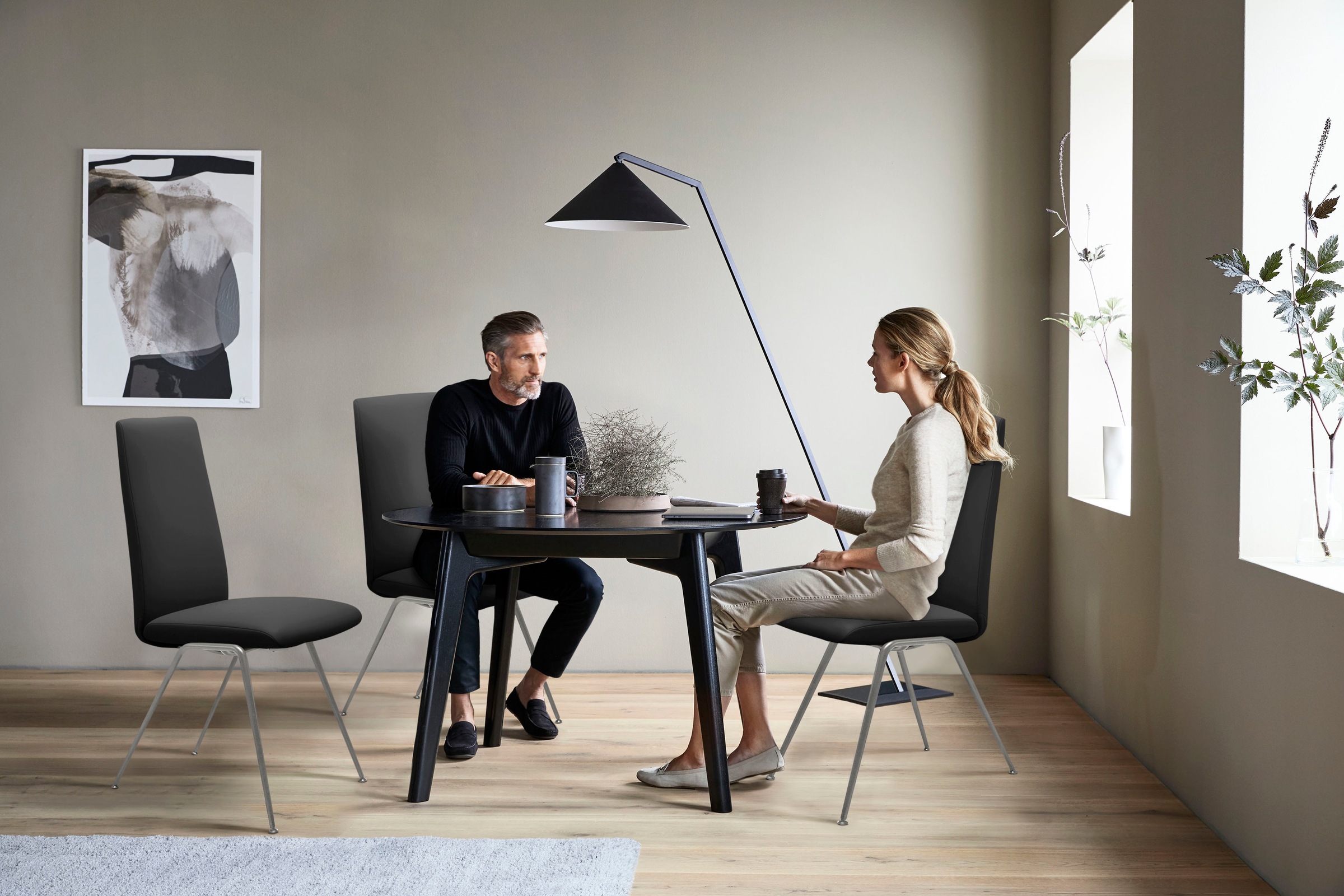 Stressless® Polsterstuhl »Laurel«, Leder PALOMA, High Back, Größe M, mit Beinen aus Stahl in Chrom matt