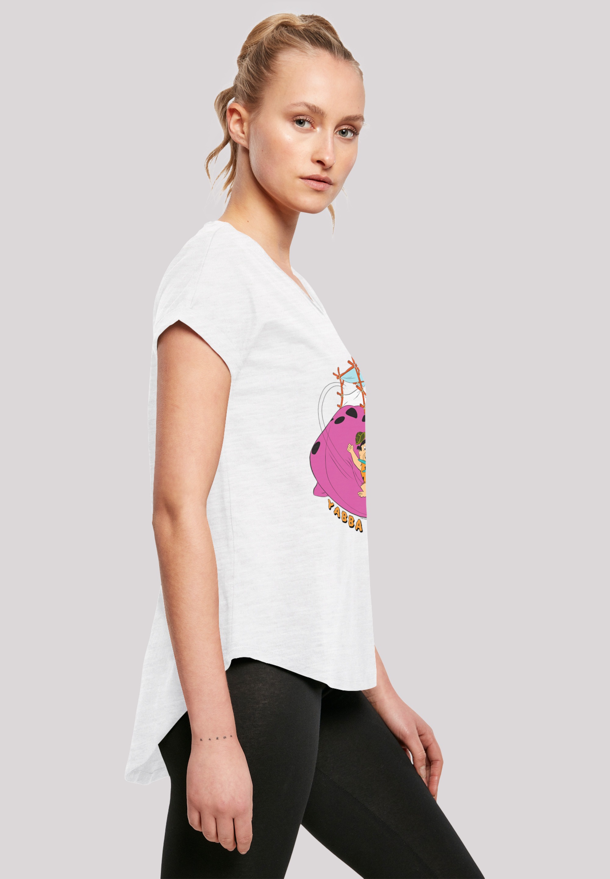 F4NT4STIC T-Shirt »Die Familie Feuerstein Yabba Dabba Doo«, Damen,Premium Merch,Lang,Longshirt,Bedruckt