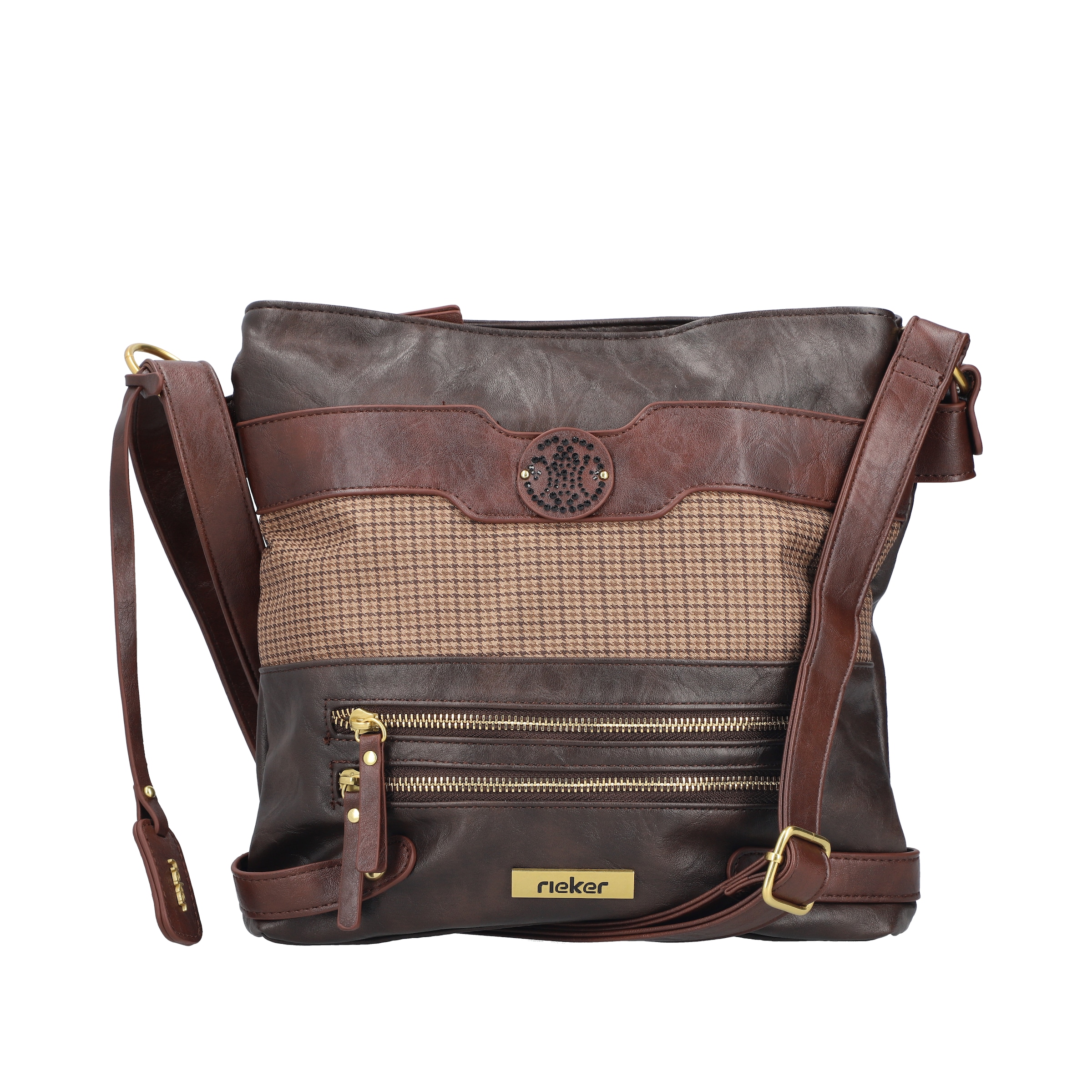 Rieker Umhängetasche Schultertasche, Damen-Tasche mit praktischem Reißverschluss-Rückfach