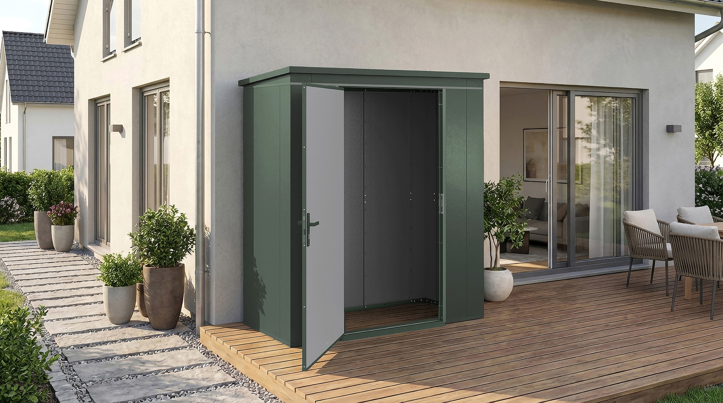Gerätehaus WEKAgrün, Metall, Gerätehäuser, "Gary 1", Metall pulverbeschichtet, Größe 1