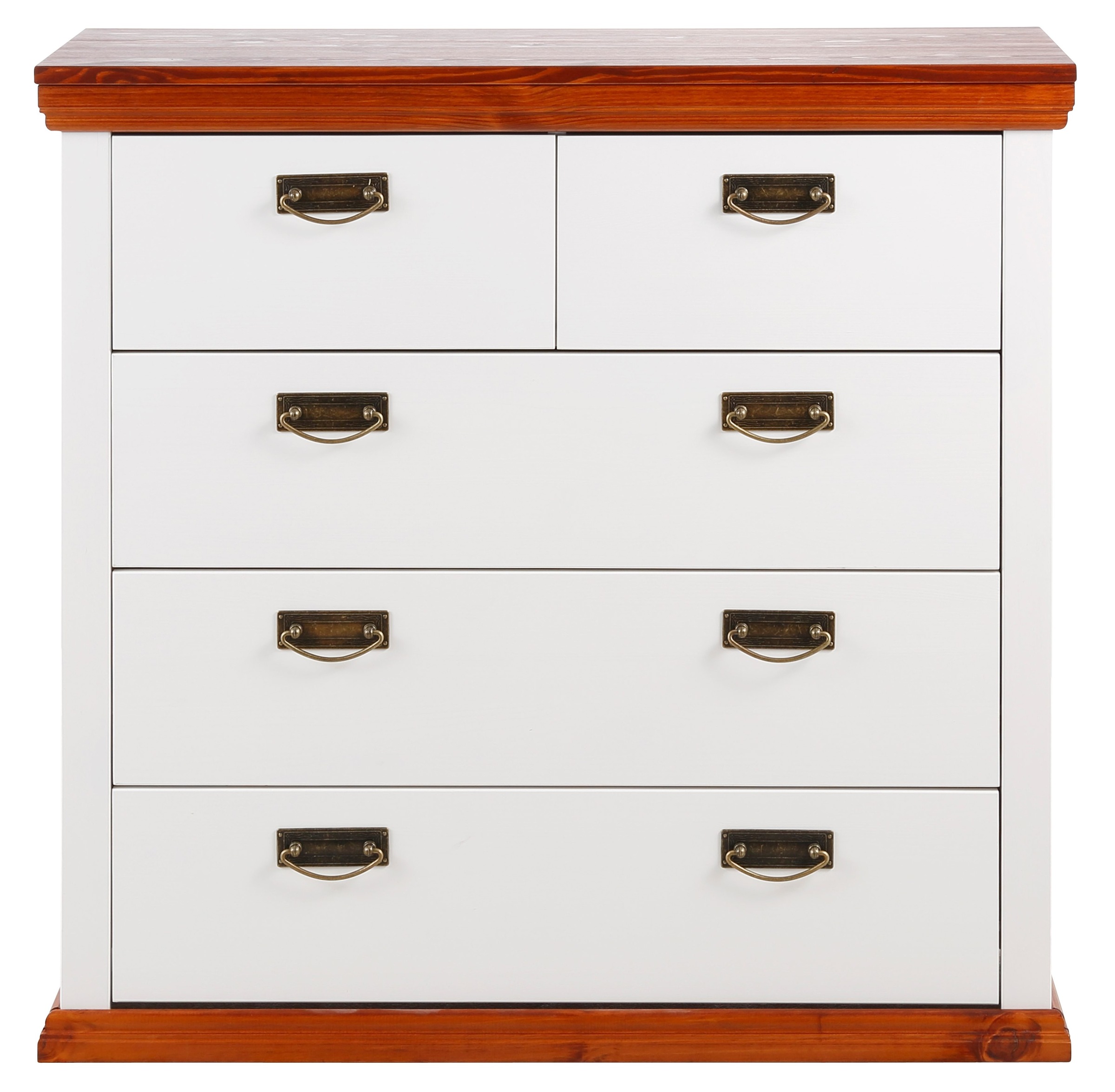 Thumbnail - OTTO home Schubkastenkommode "Madrid" aus massiver Kiefer mit 5 Schubladen, 90cm breit