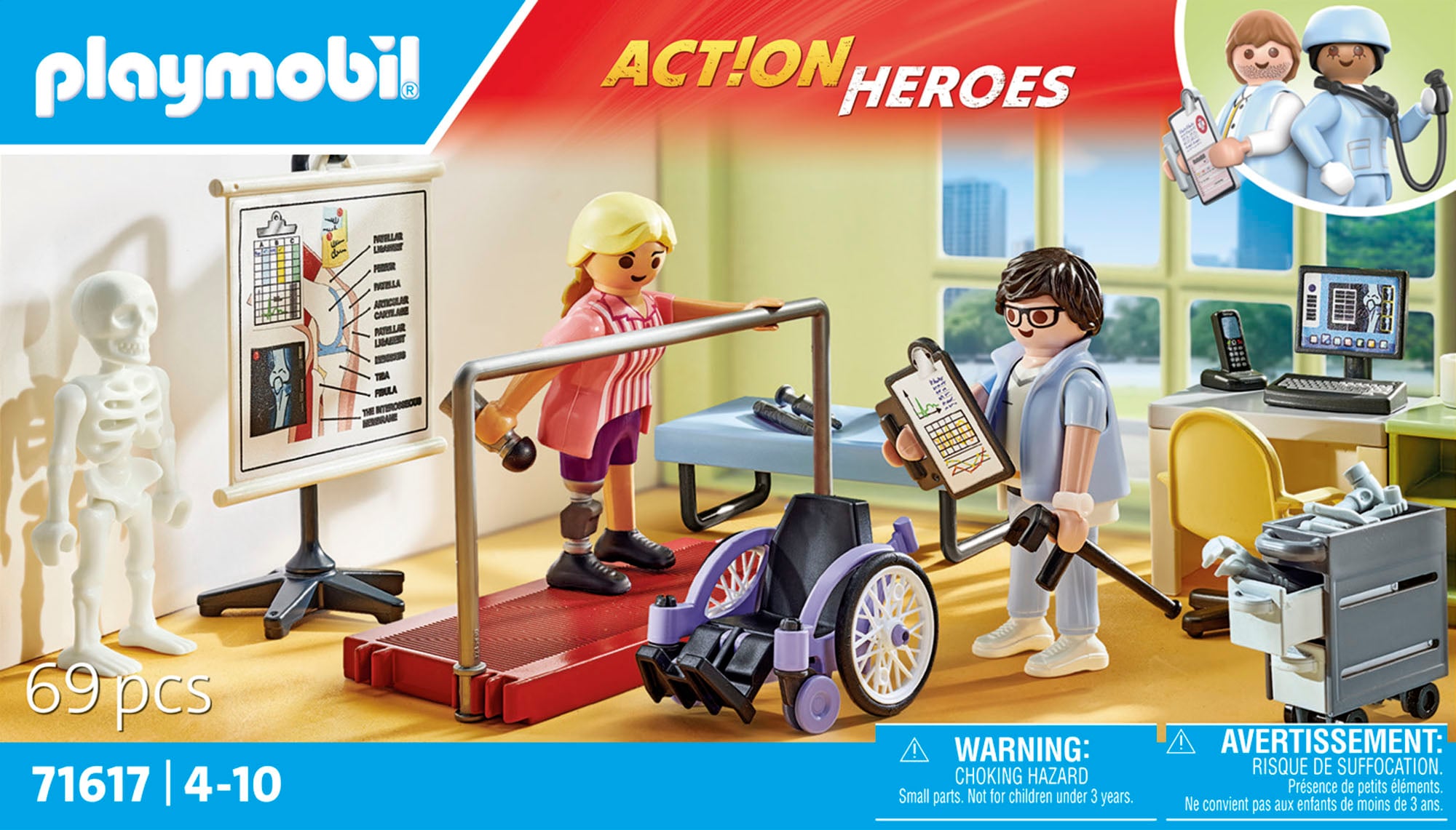Playmobil® Konstruktions-Spielset »Orthopädie (71617), Action Heroes«, (69 St.), Made in Europe