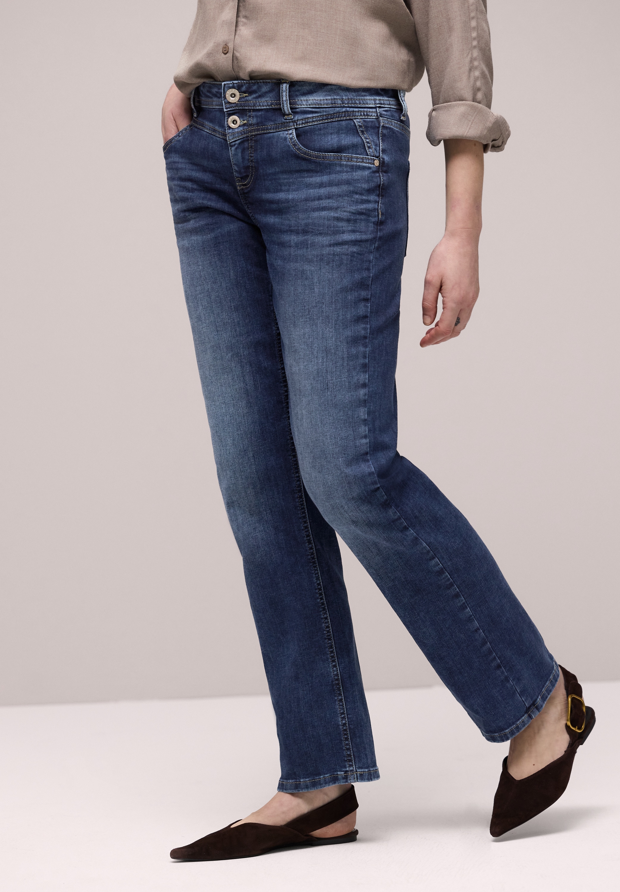 STREET ONE Comfort-fit-Jeans Middle Waist