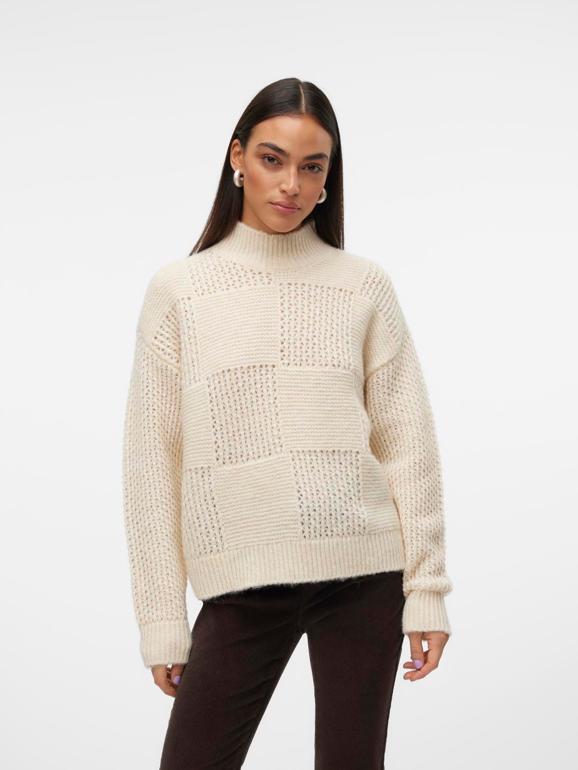 Vero Moda Strickpullover »VMMOON LS HIGHNECK PULLOVER GA BF«