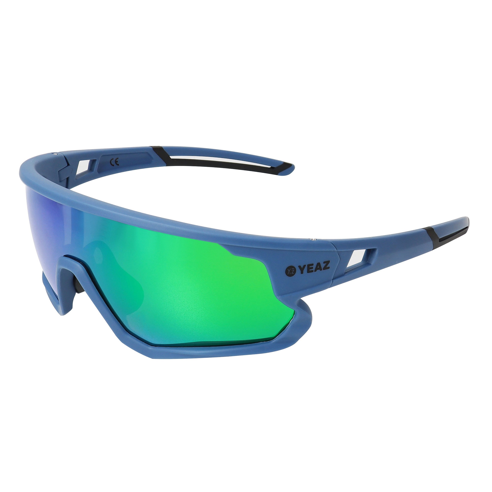 Yeaz Sportbrille "Sport-Sonnenbrille Cyan Blue/Green Sunrise"