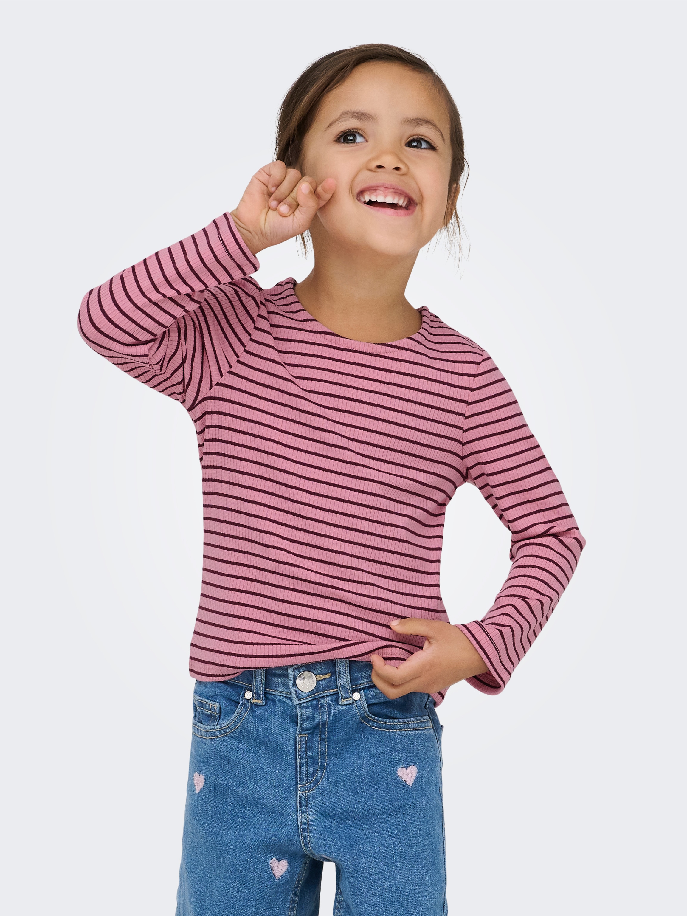 KIDS ONLY Langarmshirt "KMGMAUDE LIFE STRIPE LS TOP JRS NOOS"