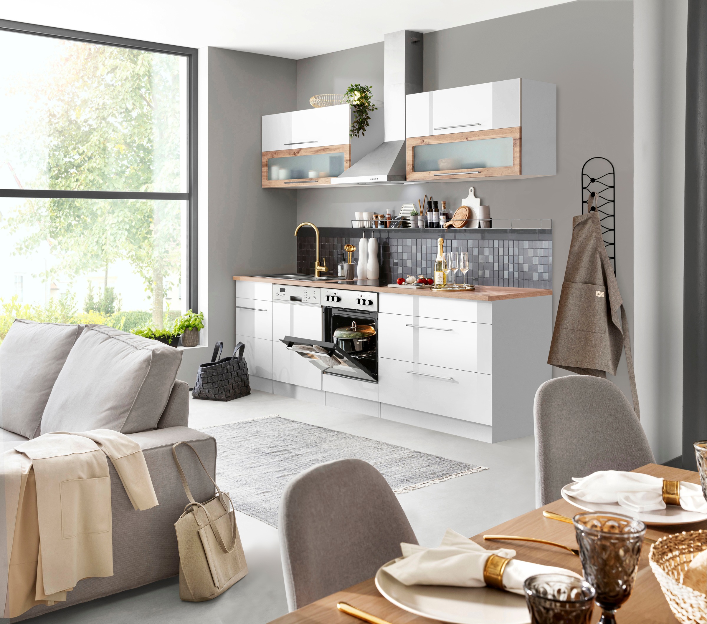 KOCHSTATION Küchenzeile "KS-Wien" Breite 270 cm, wahlweise mit E-Geräten günstig online kaufen