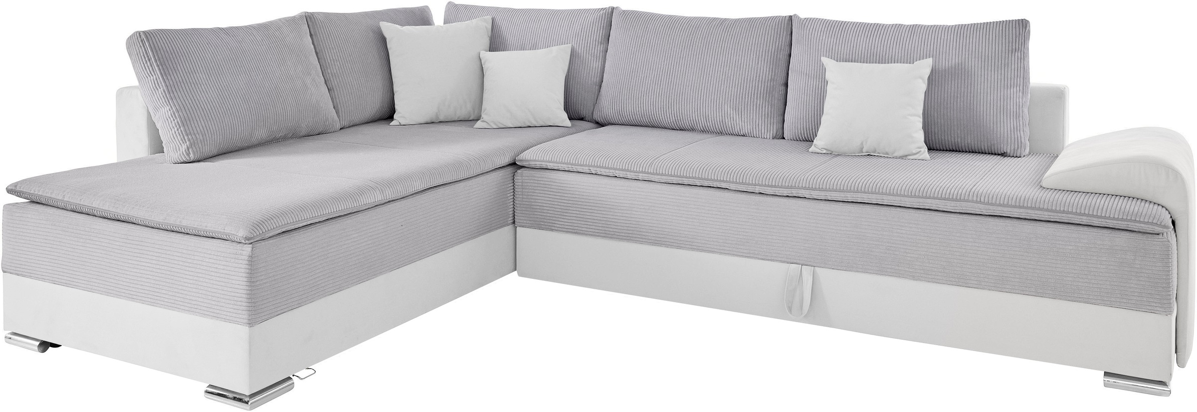 Thumbnail - INOSIGN Ecksofa "Night & Day L-Form, B: 324 cm" mit Bettfunktion, Bettkasten & 3 Zierkissen, Boxspringbett 180x200 cm
