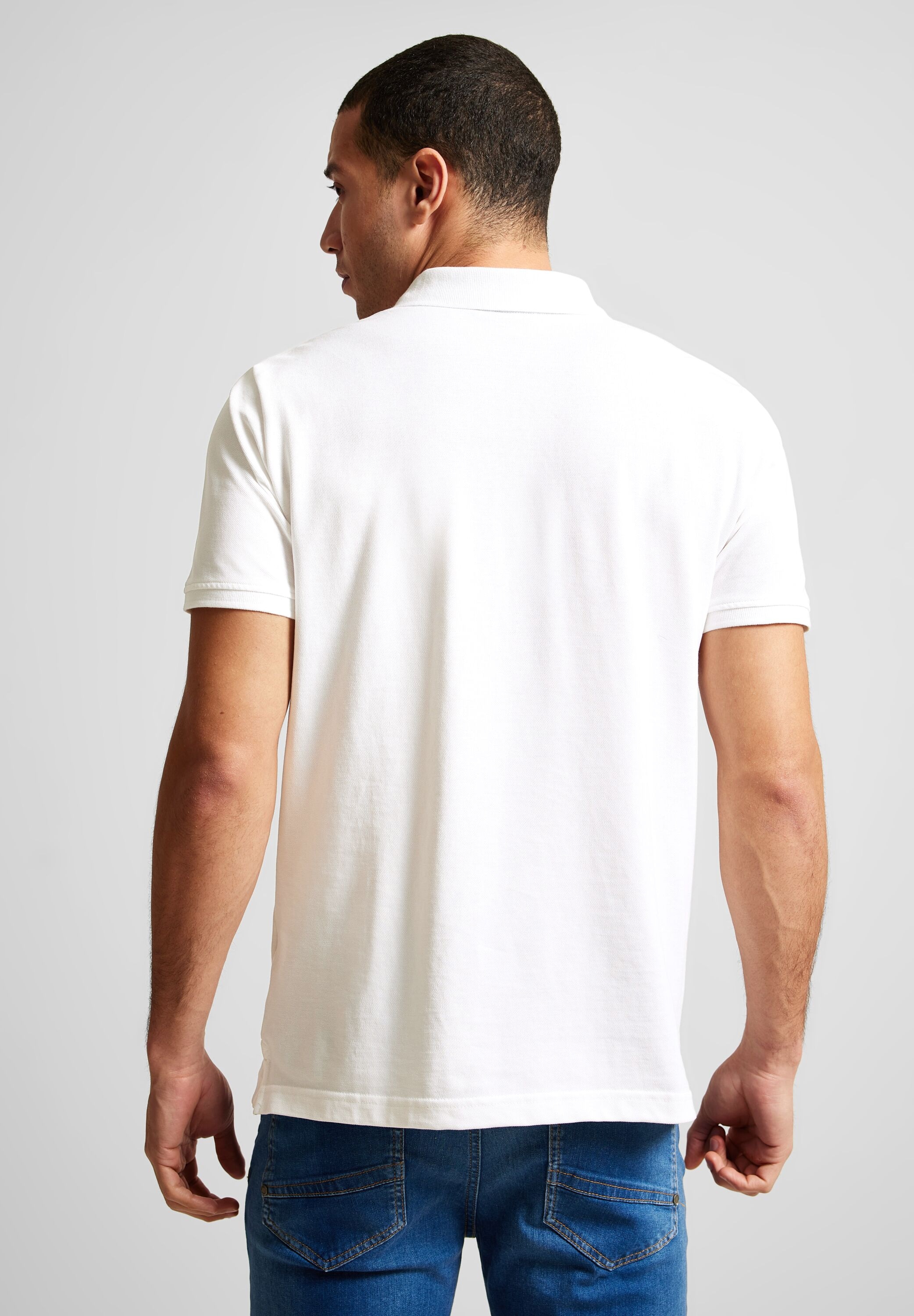 STREET ONE MEN Poloshirt, in Unifarbe günstig online kaufen