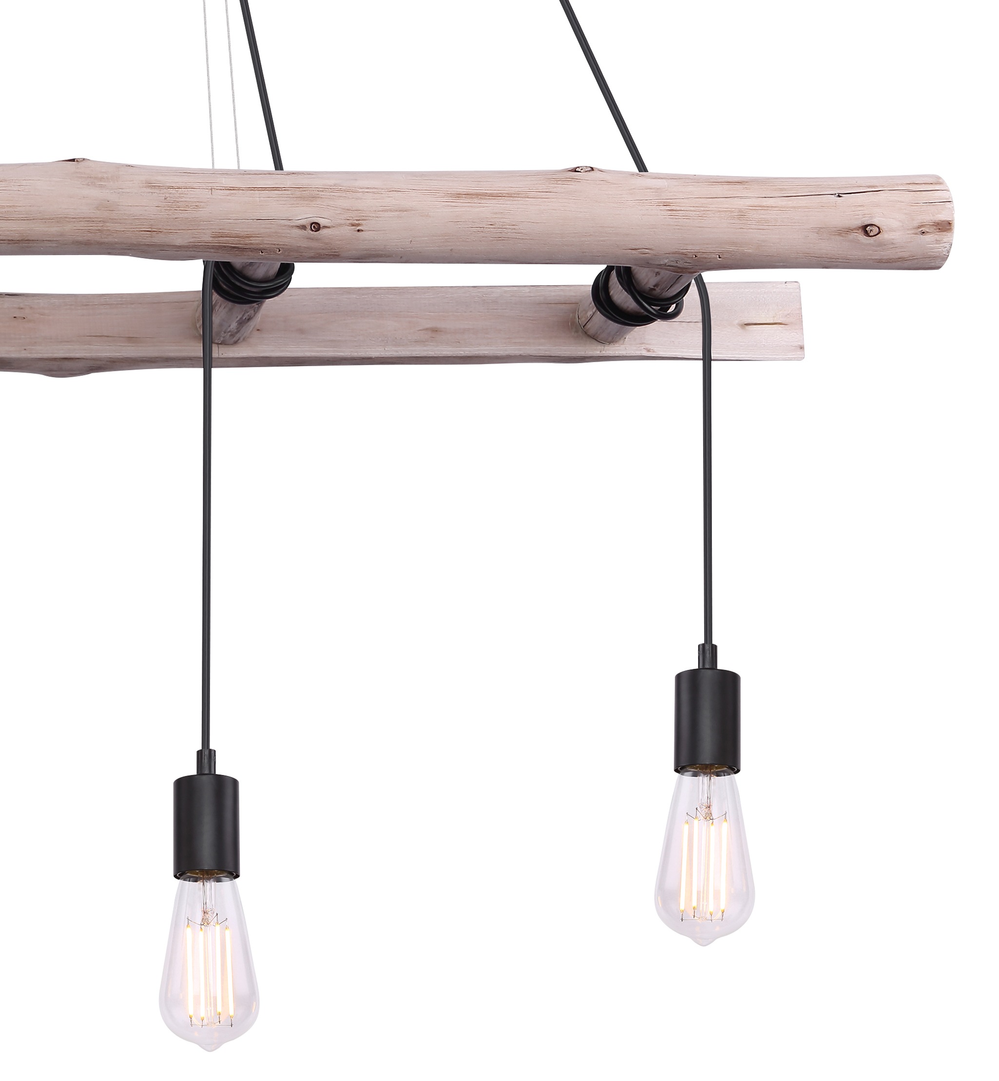 GLOBO LIGHTING Hängeleuchte »IRMGARD« E27 1 Stk. Hängeleuchte Holz/Schwarz, höhenkürzbar, E27