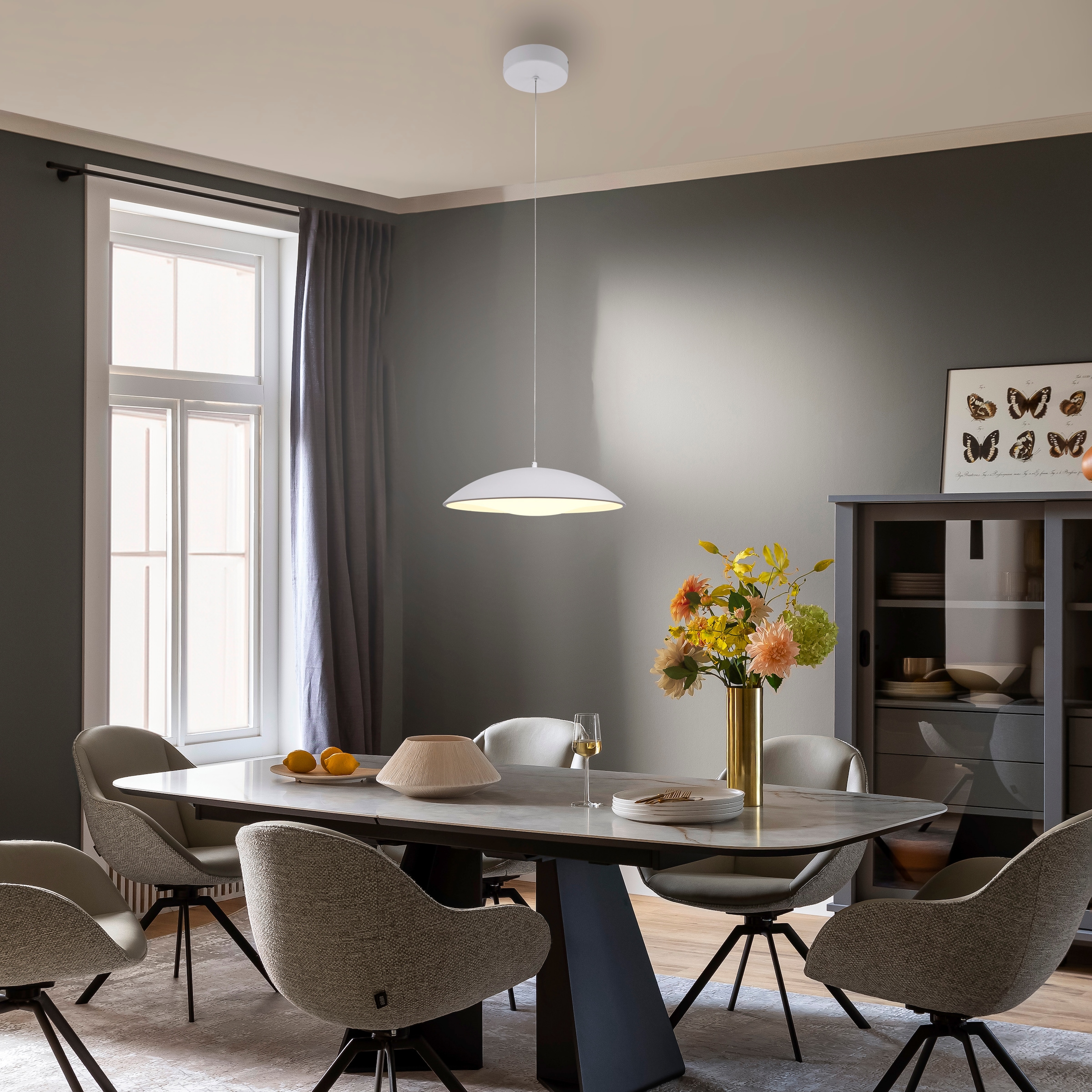 SCHÖNER WOHNEN-Kollektion LED Pendelleuchte »LENTE« LED-Board 1 Stk. Warmweiß SCHÖNER WOHNEN Kollektion, Downlight