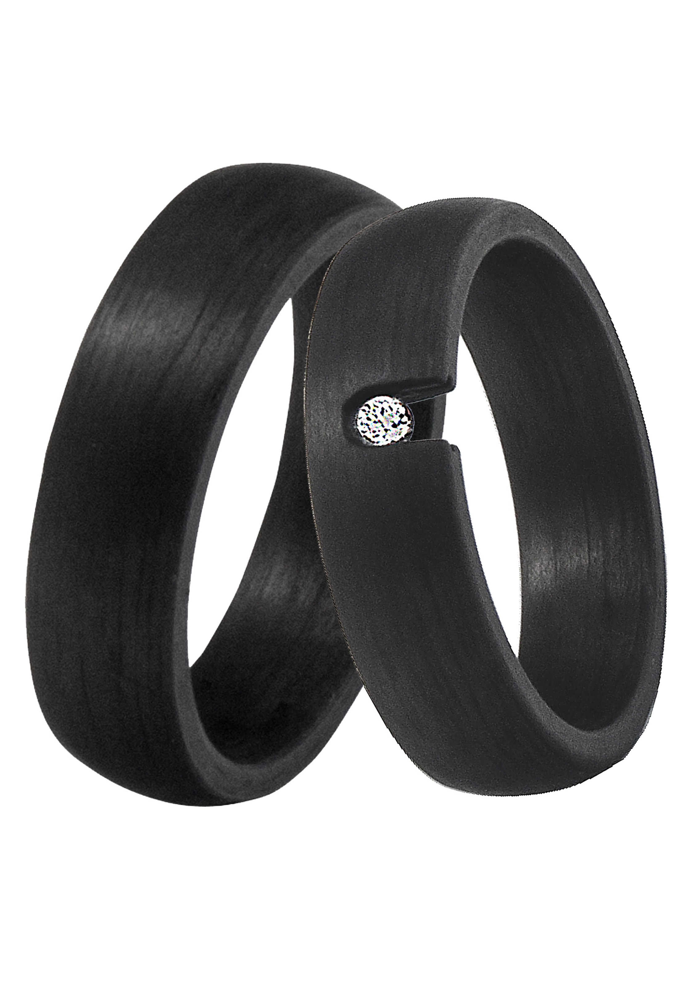 Trauring »Schmuck Geschenk CARBON Trauring Ehering Partnerring LIEBE«, wahlweise mit...