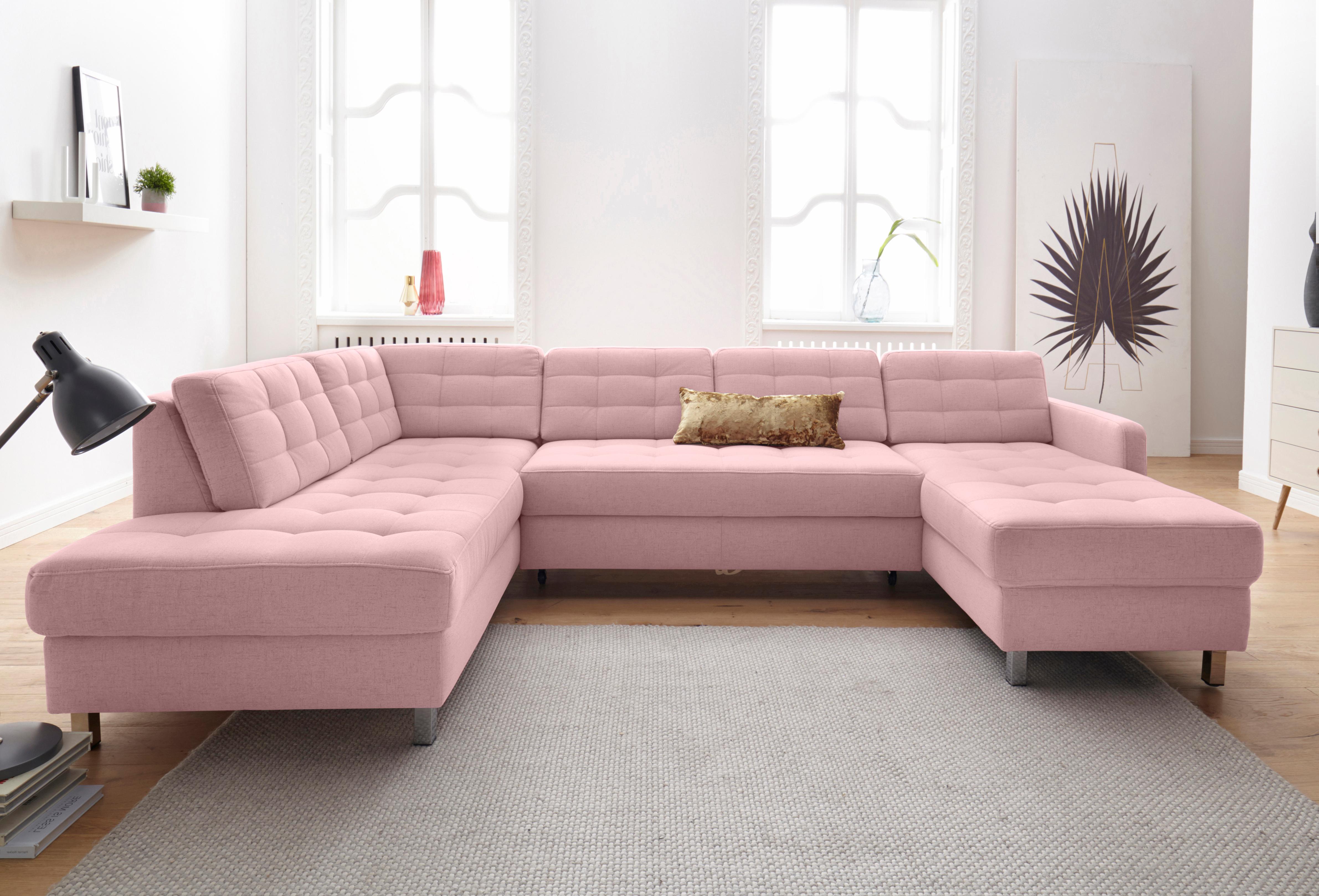 sit&more Wohnlandschaft "Picasso U-Form" wahlweise mit Schlaffunktion und Bettkasten