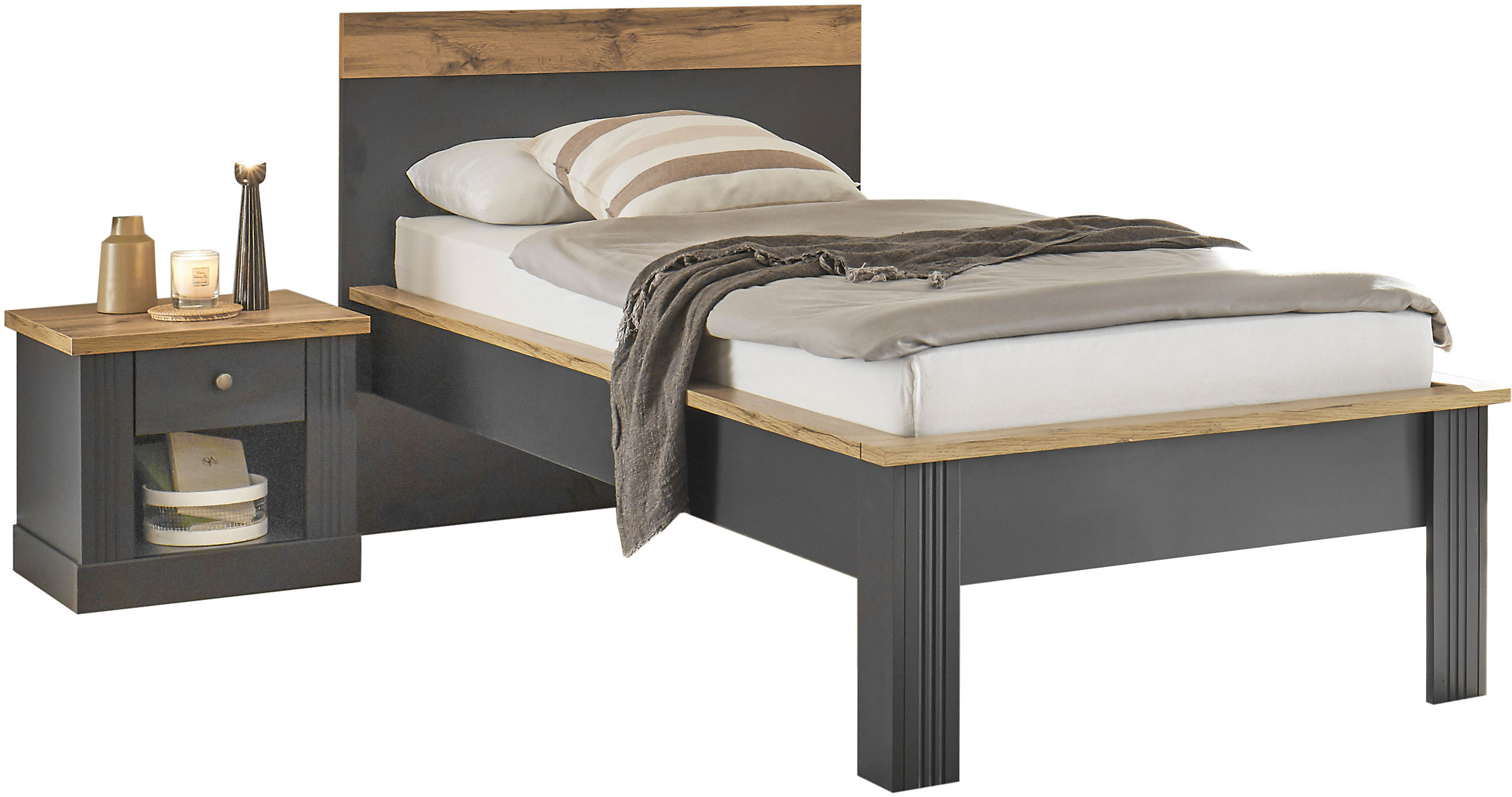 Schlafzimmer-Set »Westminster«, Bett Breite Liegefläche 90 oder 140cm und 1 Nachtkommode
