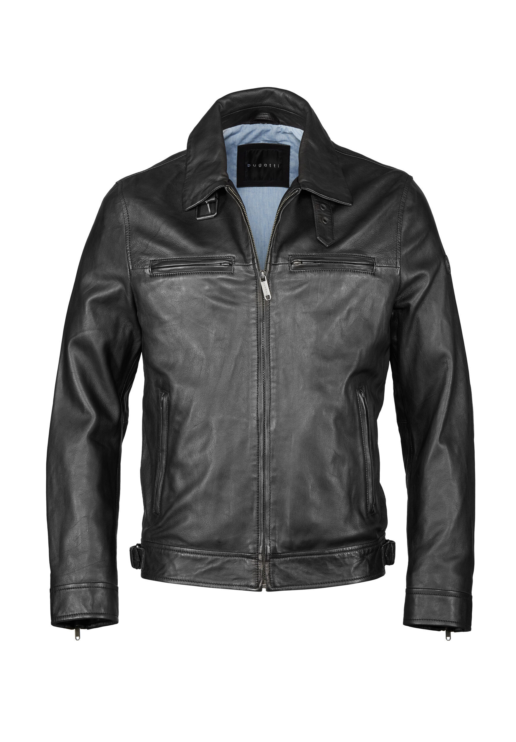 bugatti Lederjacke "BUCASIMIRO" ohne Kapuze aus weichem Leder