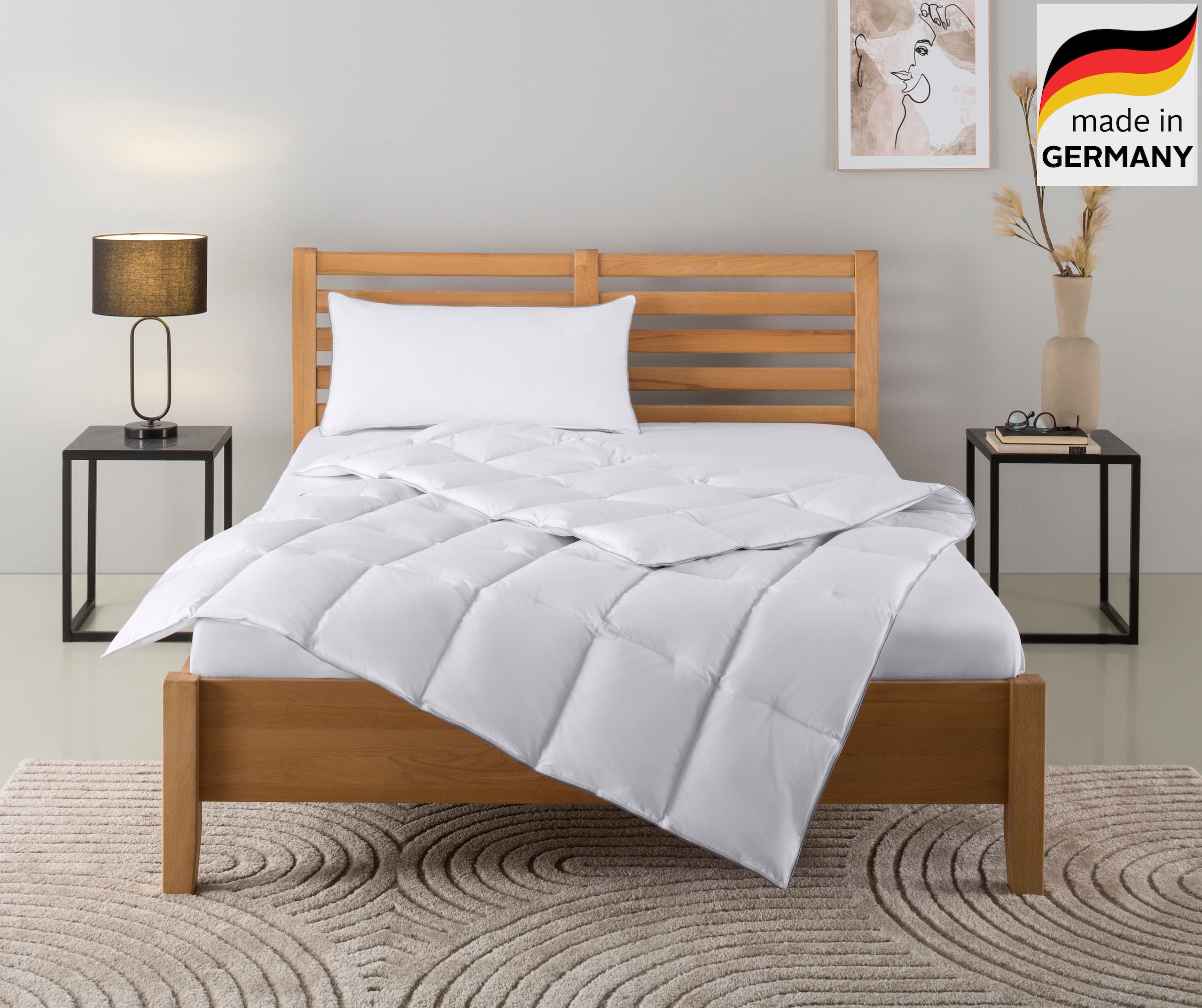 OTTO home Daunenbettdecke + Kopfkissen "TAMINS, Bettdecke 135x200 cm und 15 günstig online kaufen