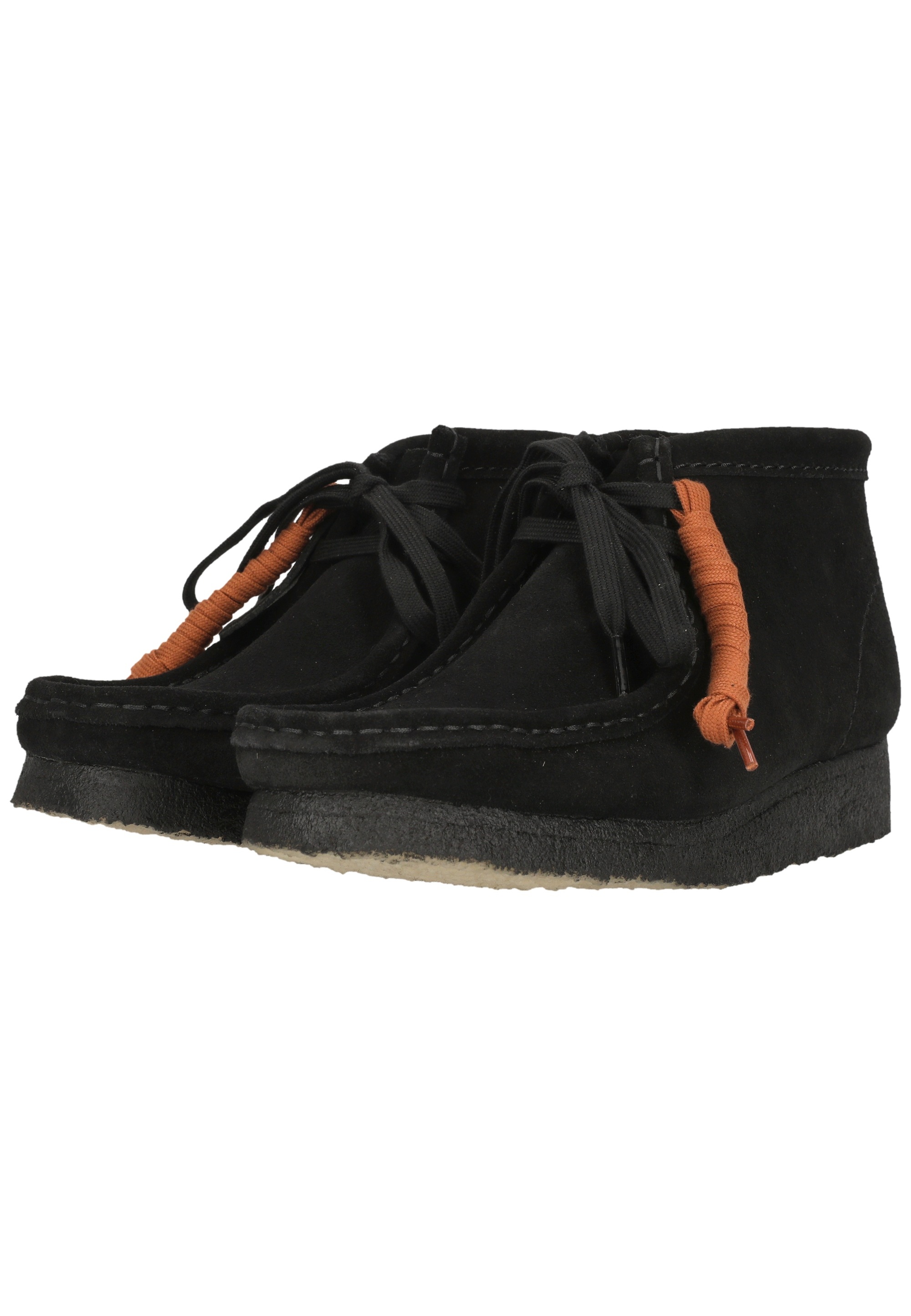 Clarks Schnürschuh »Wallabee Boot. Black Sde«  mit ikonischer Sohle