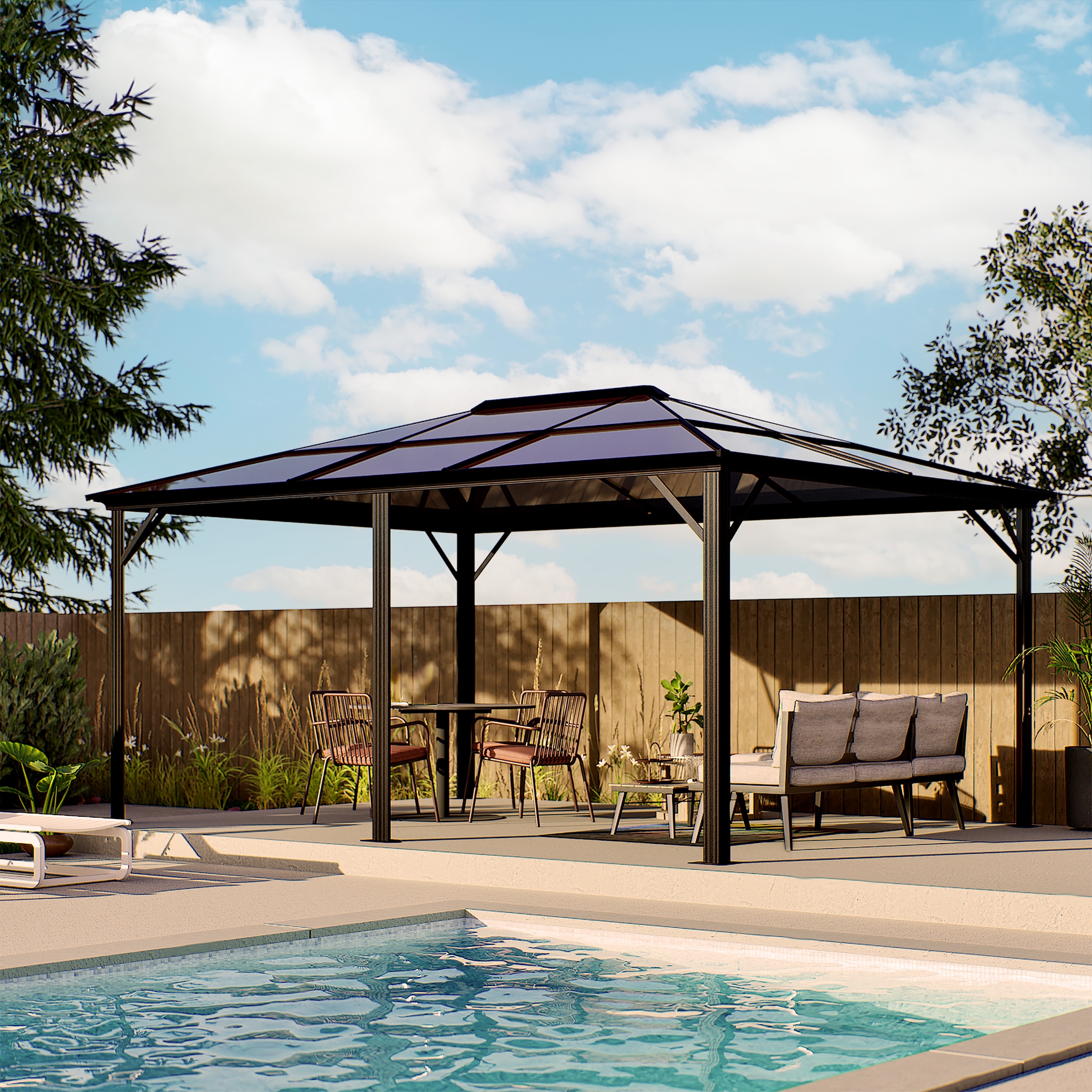 Sojag Pavillon »Gazebo Meridien« BxT: 365x485 cm, mit Moskitonetzen