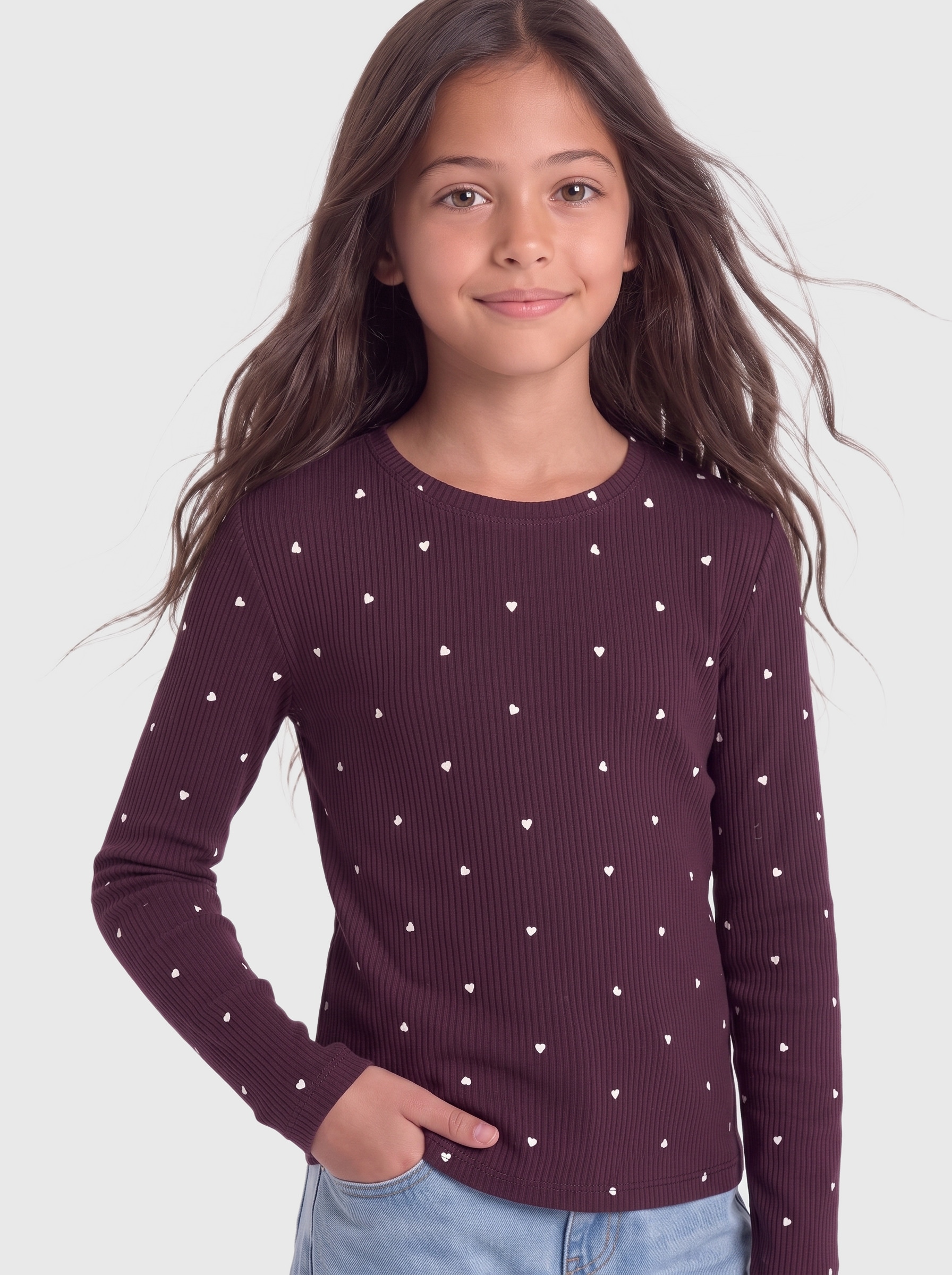 KIDS ONLY Langarmshirt »KOGBELLA LIFE AOP L/S TOP JRS NOOS« Baumwollmischung, figurbetont