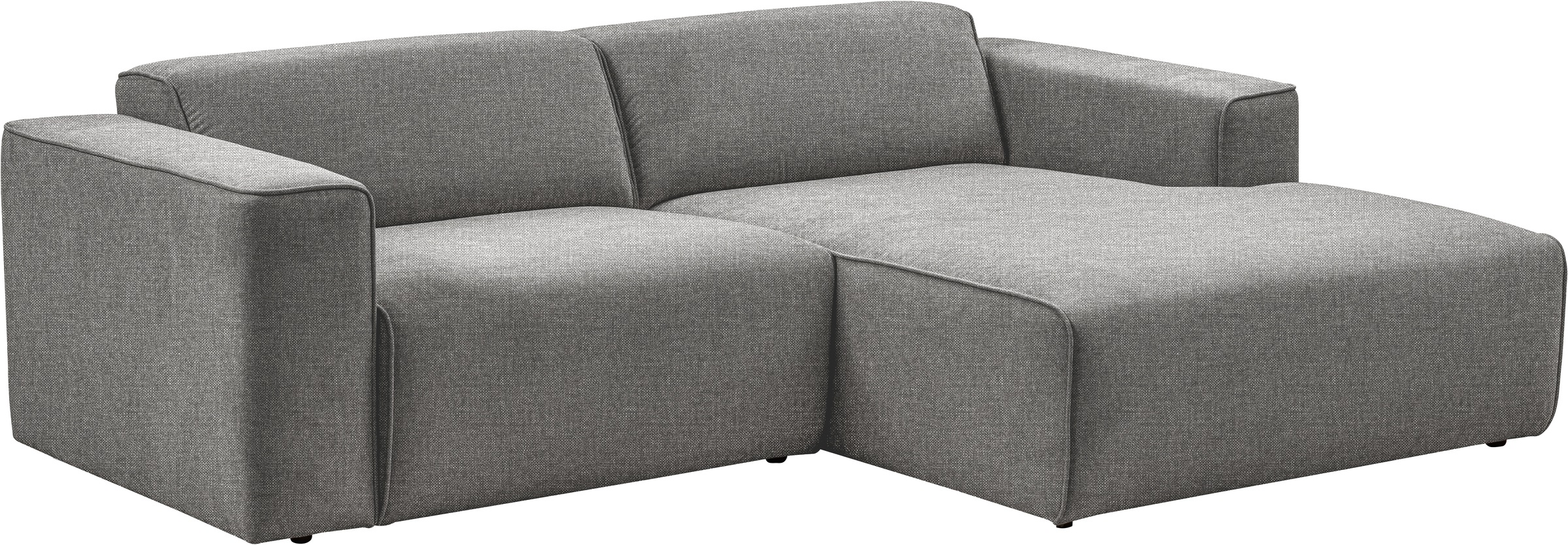 andas Ecksofa »Noord«, mit Kedernaht, Breite 234 cm, Cord, Struktur, Webstoff