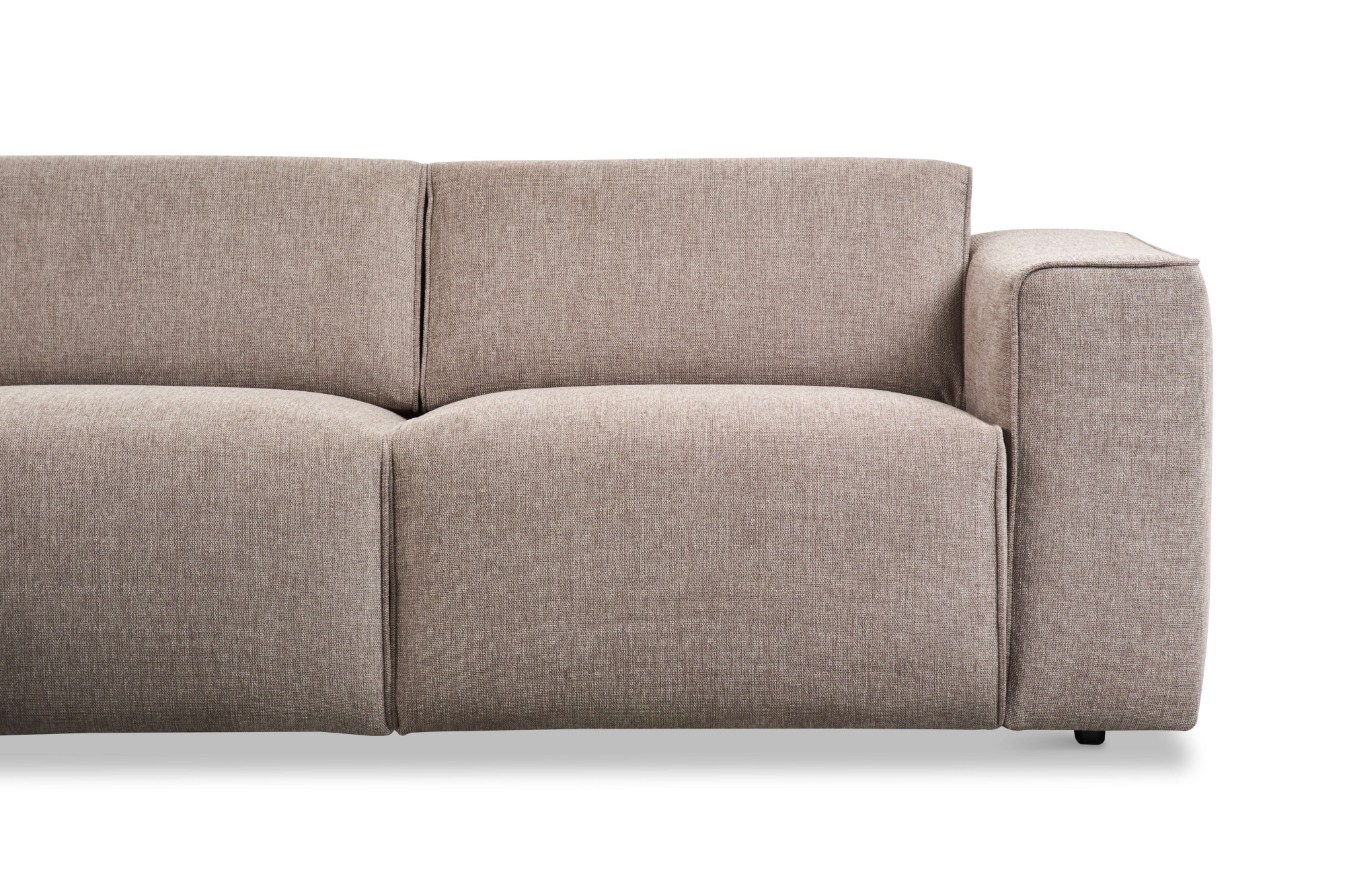 andas Ecksofa »Noord mit Kedernaht, Breite 282 cm«, Cord, Struktur, Webstoff, mit Wellenunterfederung, Massivholzrahmen