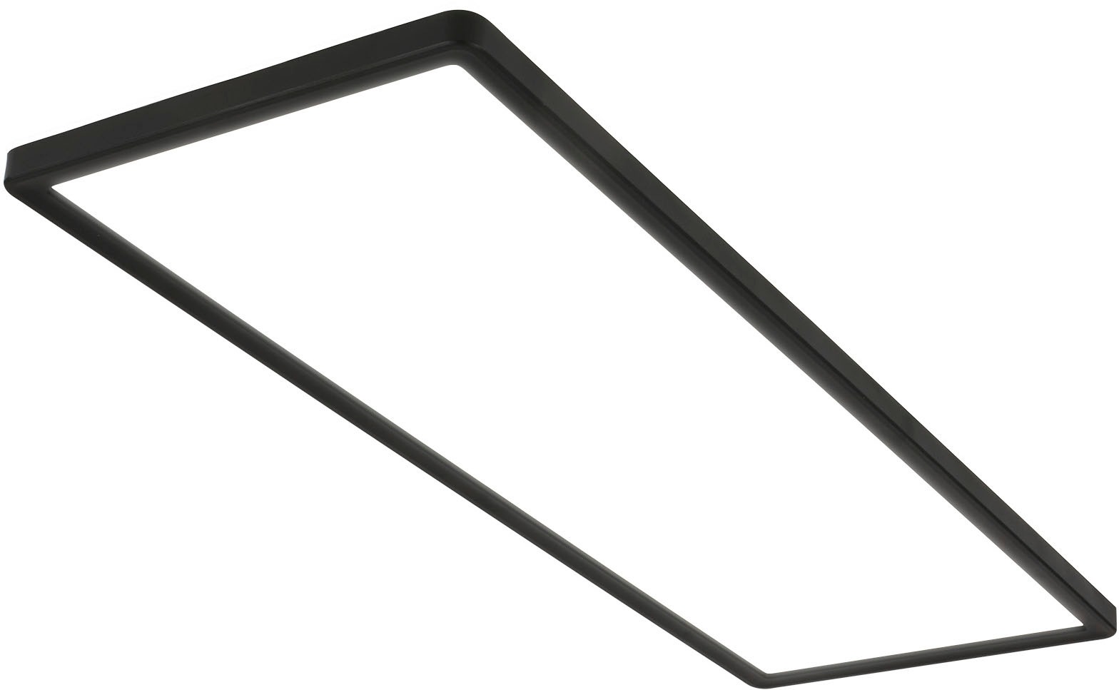 LED Panel "Slim", 1, H: 3cm, schwarz, BRILONER LEUCHTEN, Leuchten, Deckenlampe, ultraflach, Backlighteffekt, Wohnzimmer, Schlafzimmer
