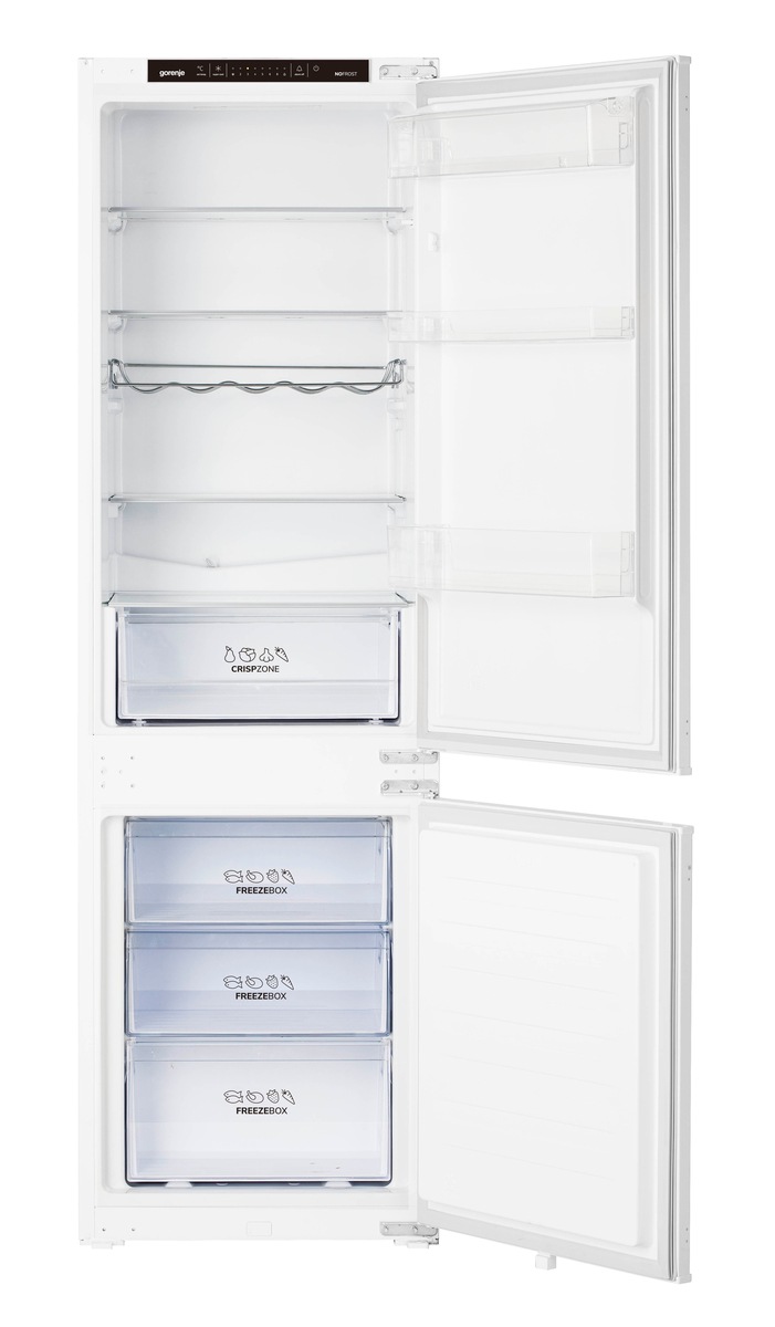 GORENJE Einbaukühlgefrierkombination "NRKI418EP1" 177,2 cm hoch 54 cm breit LED-Display