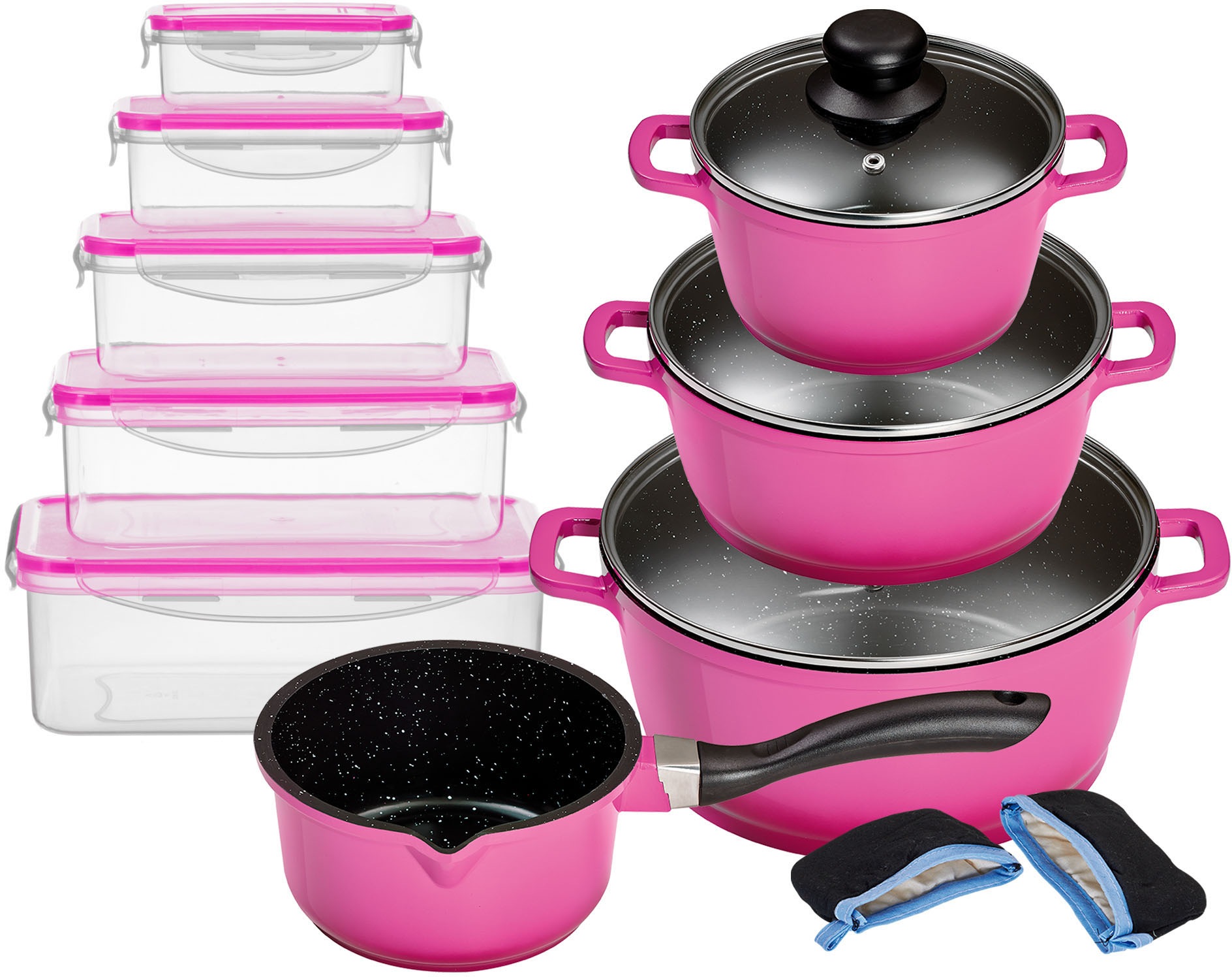 KING Topf-Set "ALUGUSS" Set, je 1 Kochtopf 16/20/24 cm, 1 Stieltopf 16 cm, günstig online kaufen