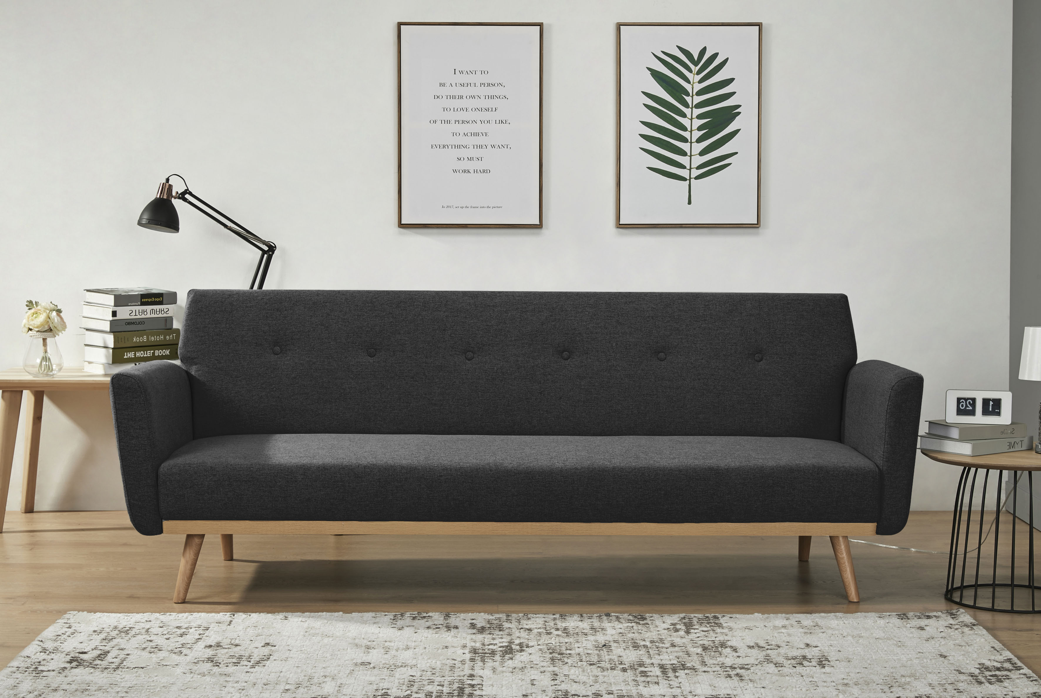 SalesFever Schlafsofa "Komfortables Sofa zum Entspannen" Knopfheftung an de günstig online kaufen