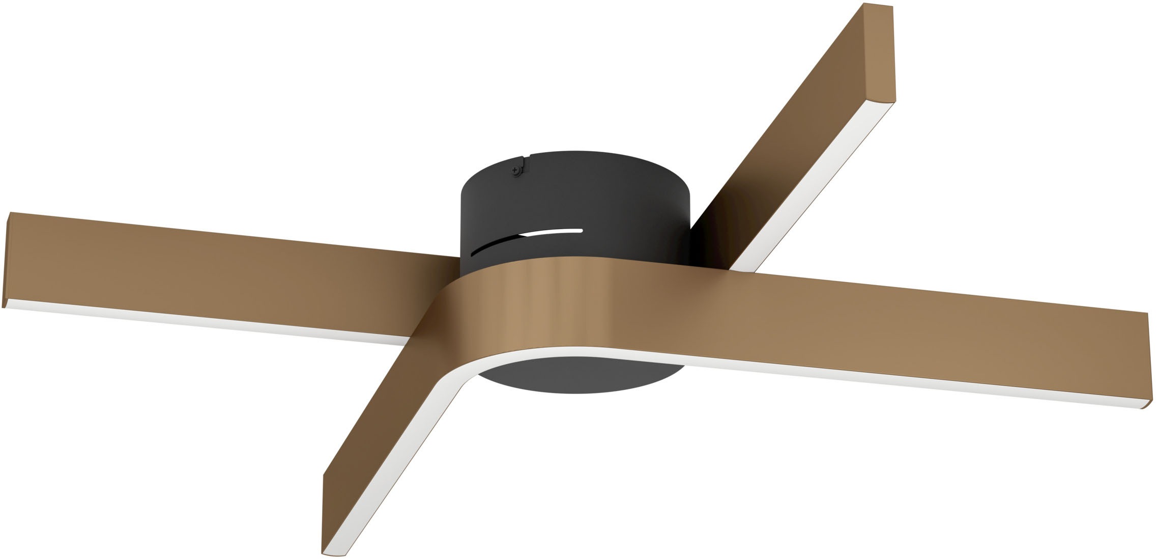 "EGLO Deckenleuchte ""FOLCINO-Z Deckenlampe - Alu, Stahl - LED - 2X18W - IP20"", braun (bronze, schwarz), 2, H: 14cm, 1 Stk., Leuchten