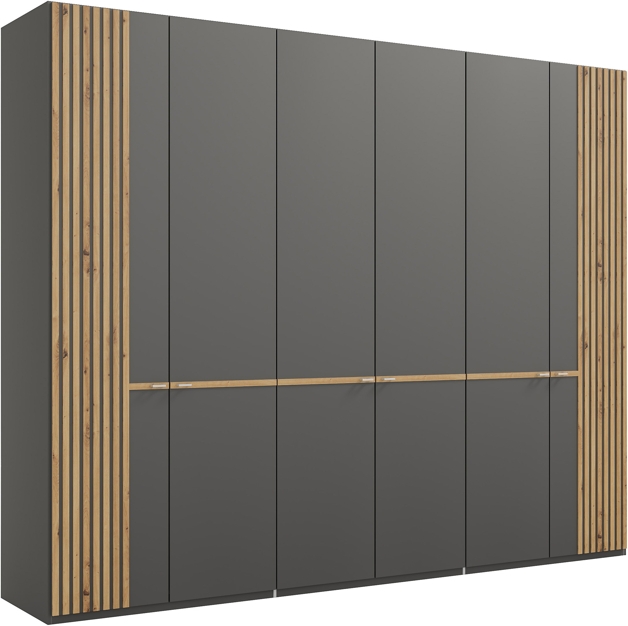 Musterring Kleiderschrank "Isabelle" Lamellen in Eiche, Griffe in silber, verschiedene Größen und Farben
