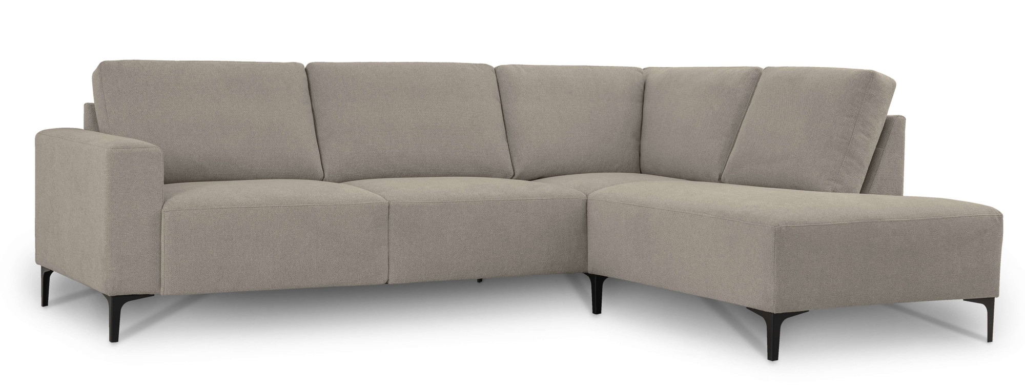 Home affaire Ecksofa »Tournon, L-Form, Breite 256 cm, Webstoff, Chenille«, Designsofa im nordischen Stil, Wellenunterfederung, Metallfüße