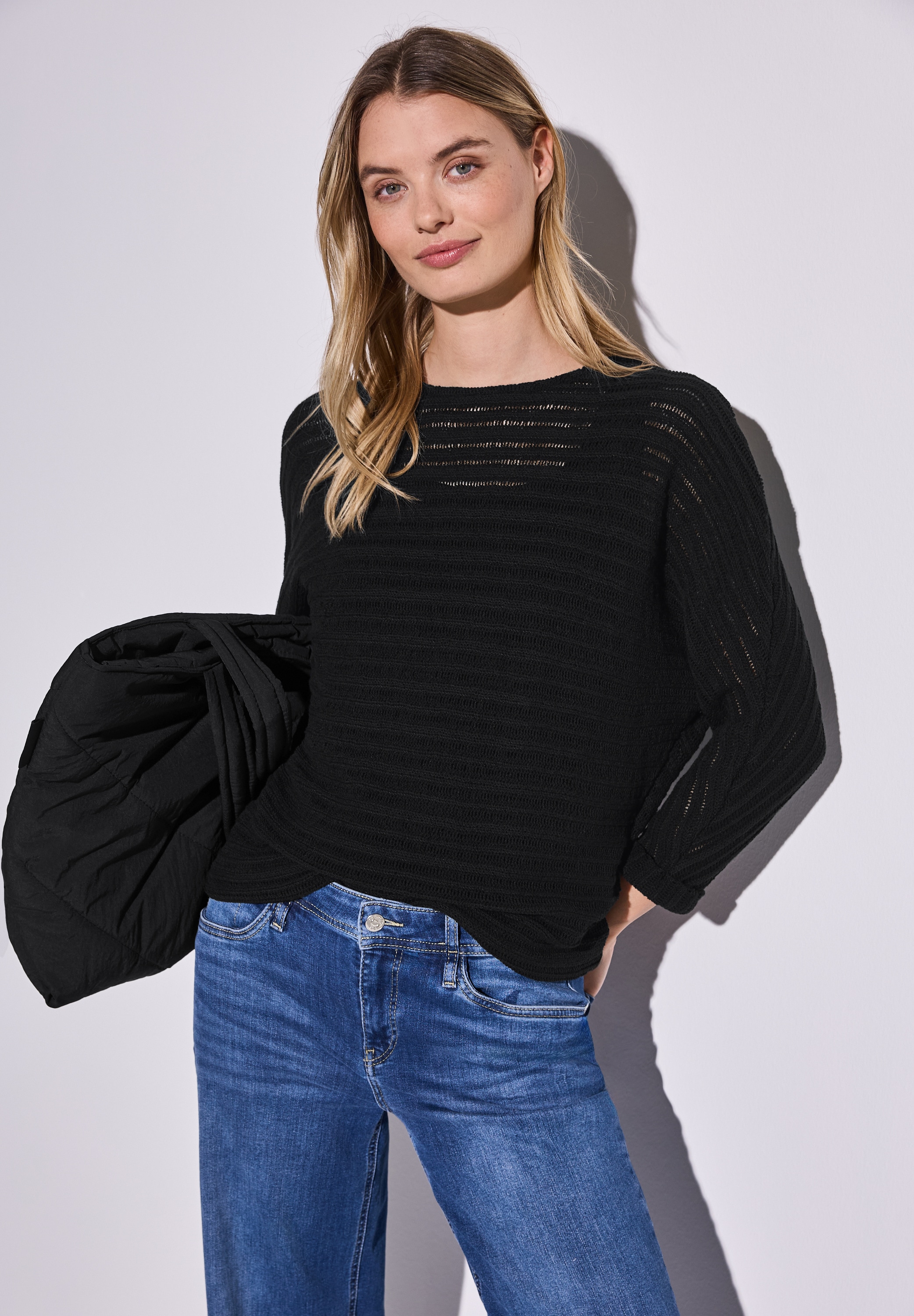 STREET ONE Strickpullover, mit U-Boot-Ausschnitt