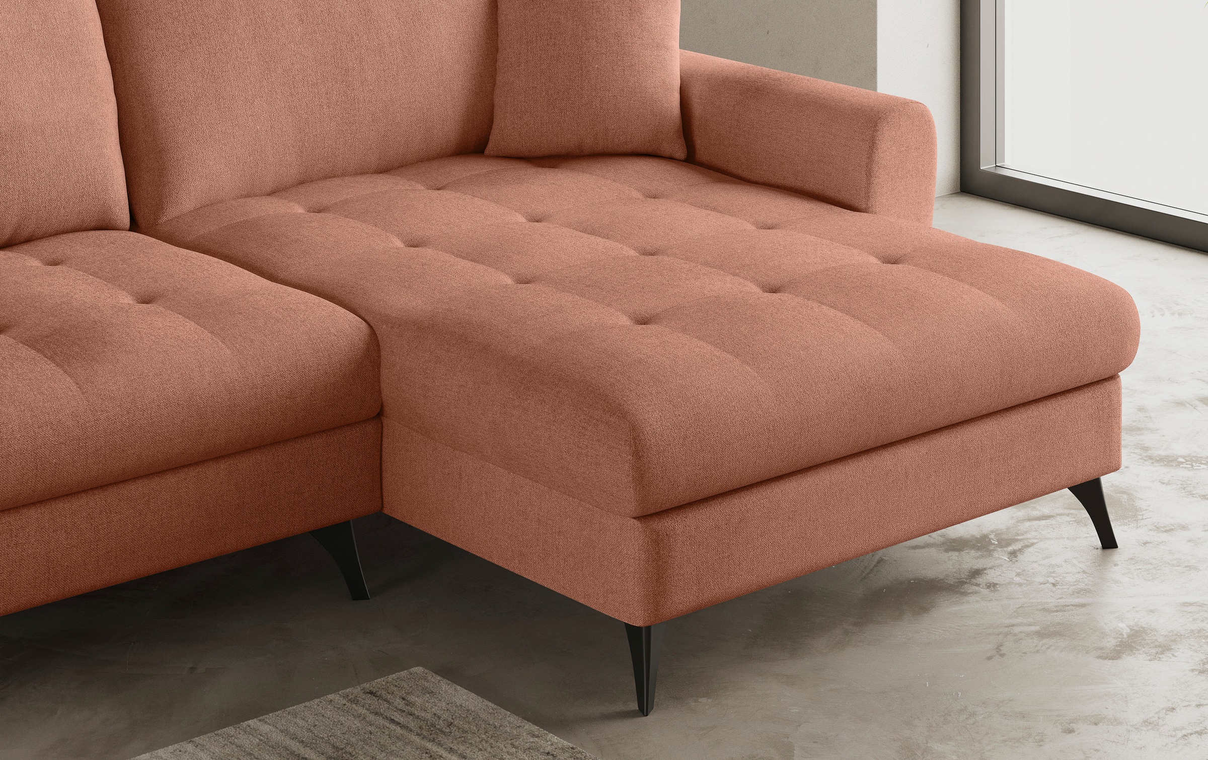 Mr. Couch Ecksofa »Blackburn II, L-Form«, Mit Kaltschaumpolsterung bis 140 kg belastbar