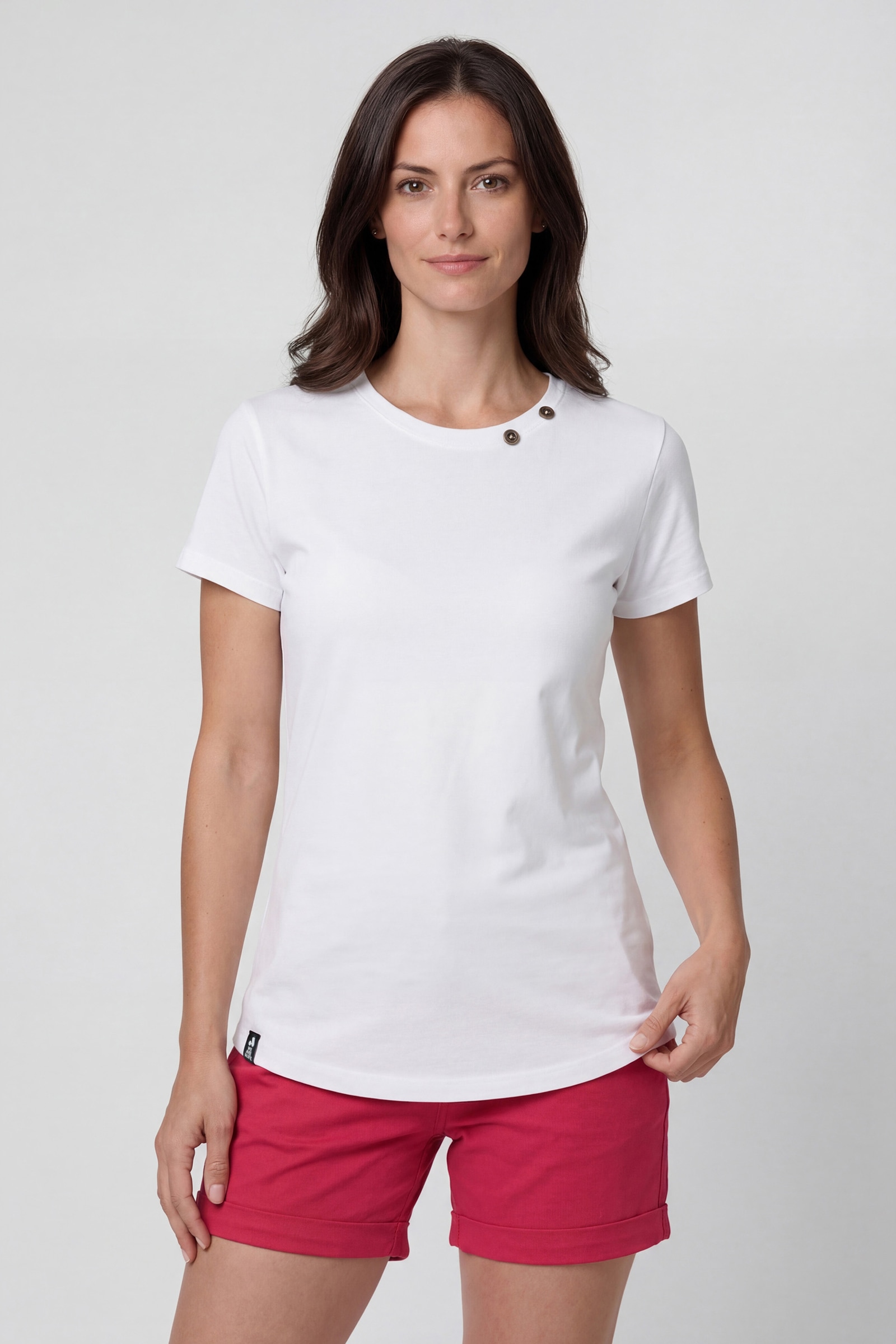Alife & Kickin Rundhalsshirt »Damen TabithaAK A Kurzarmshirt, Shirt« leichtes T-Shirt aus Materialmix mit Rundhals und Modal
