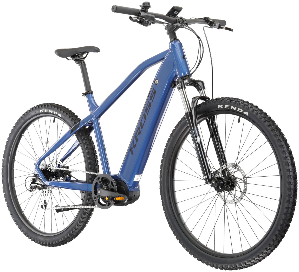 Kross E-Bike »E-MTB Hexagon Boost 3.0 29 Zoll blau«, 8 Gang, Shimano, ACERA M360, Mittelmotor 250 W
