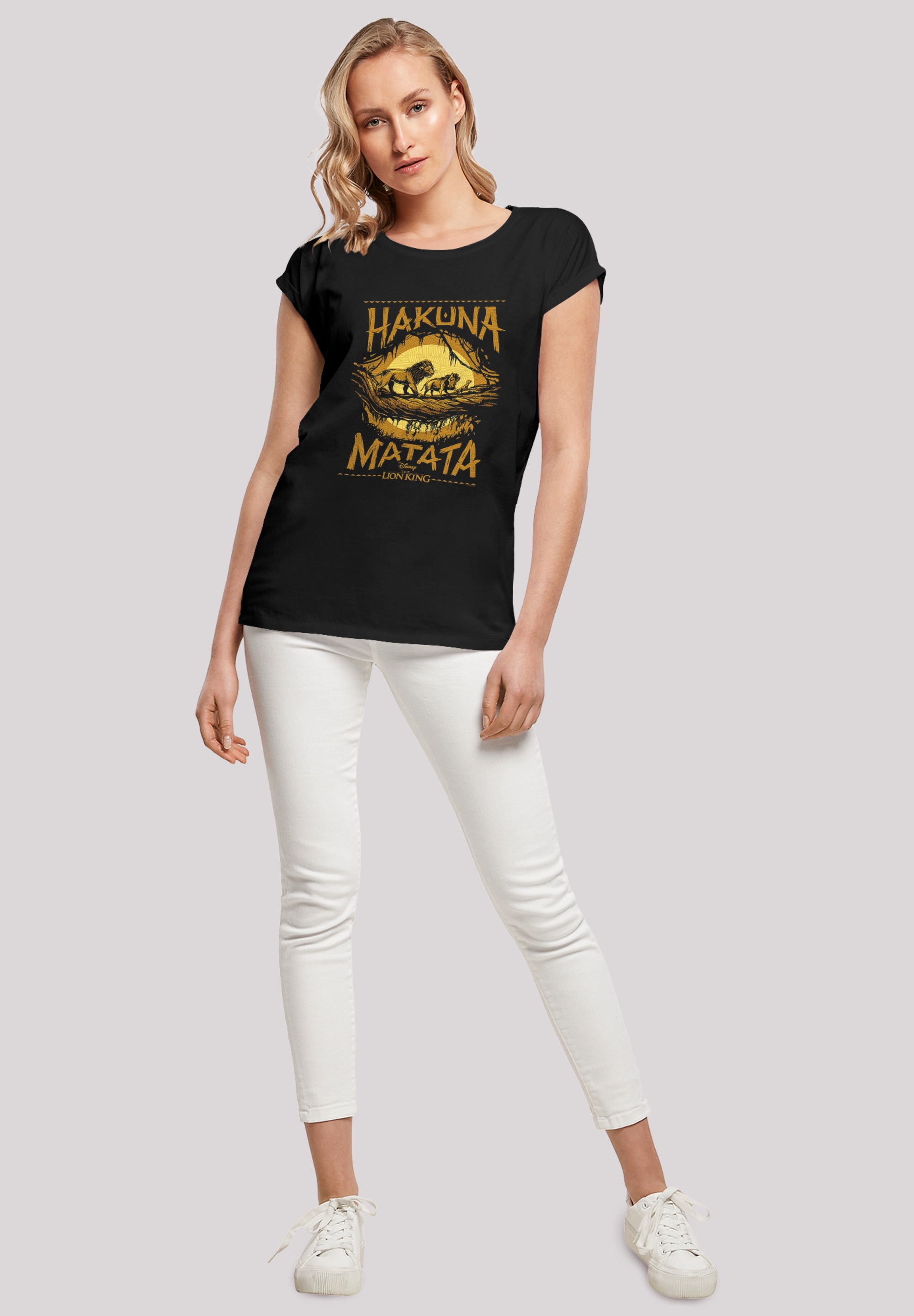 F4NT4STIC T-Shirt »Disney Der König der Löwen Hakuna Matata«, Damen,Premium Merch,Regular-Fit,Kurze Ärmel,Bedruckt