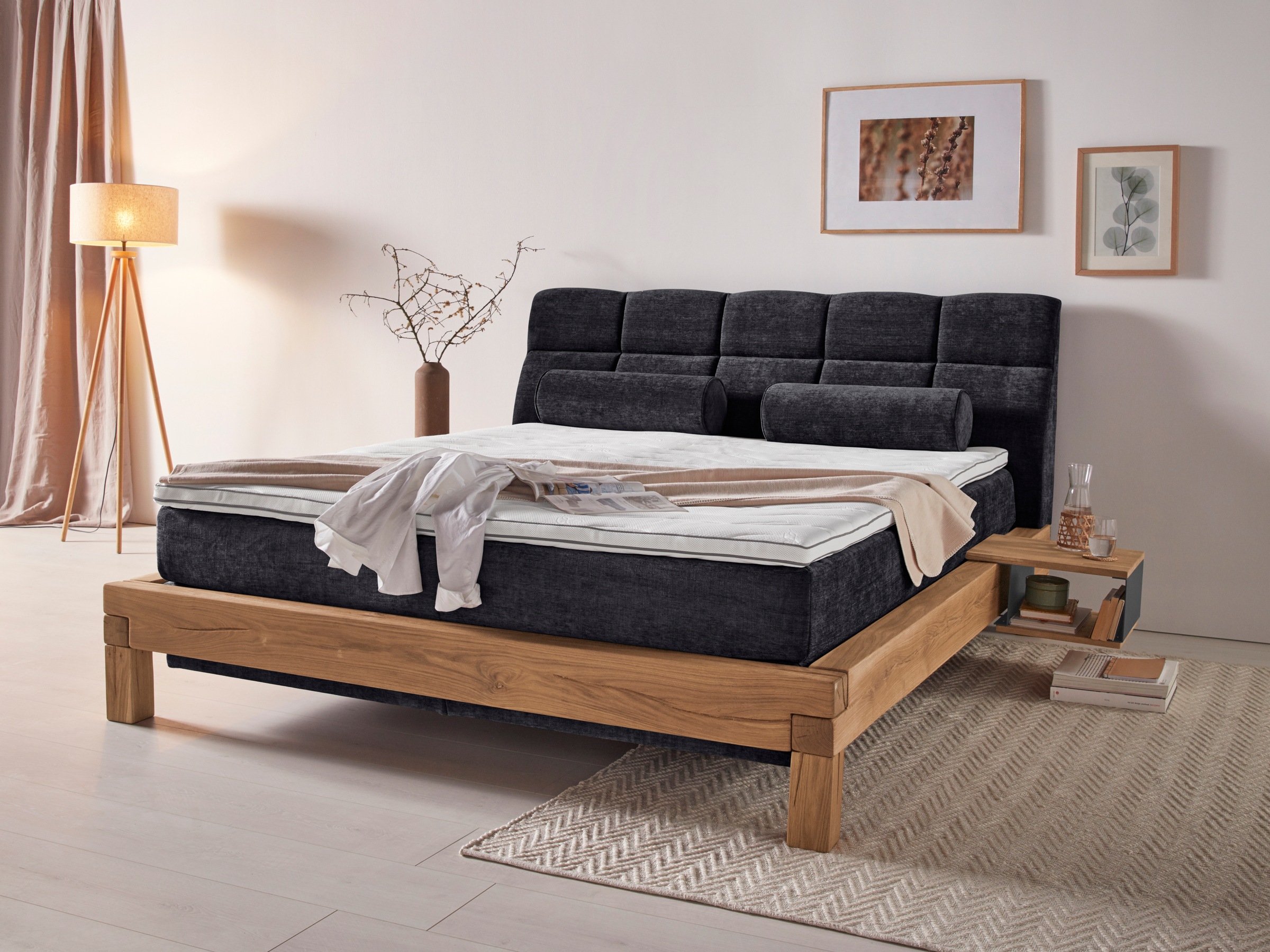 Home affaire "Villads" Liegefläche: 180/200 cm, Inside-Boxspring-Unterbau, recycelte Stoffe