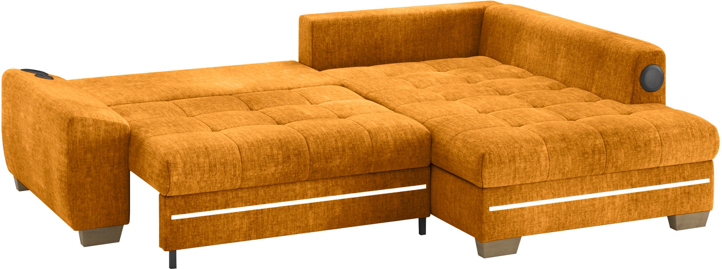 Thumbnail - Mr. Couch Ecksofa "Nikita II, L-Form", mit Kaltschaum, RGB-LED, Soundsystem, wahlweise mit Bett, Bettkasten
