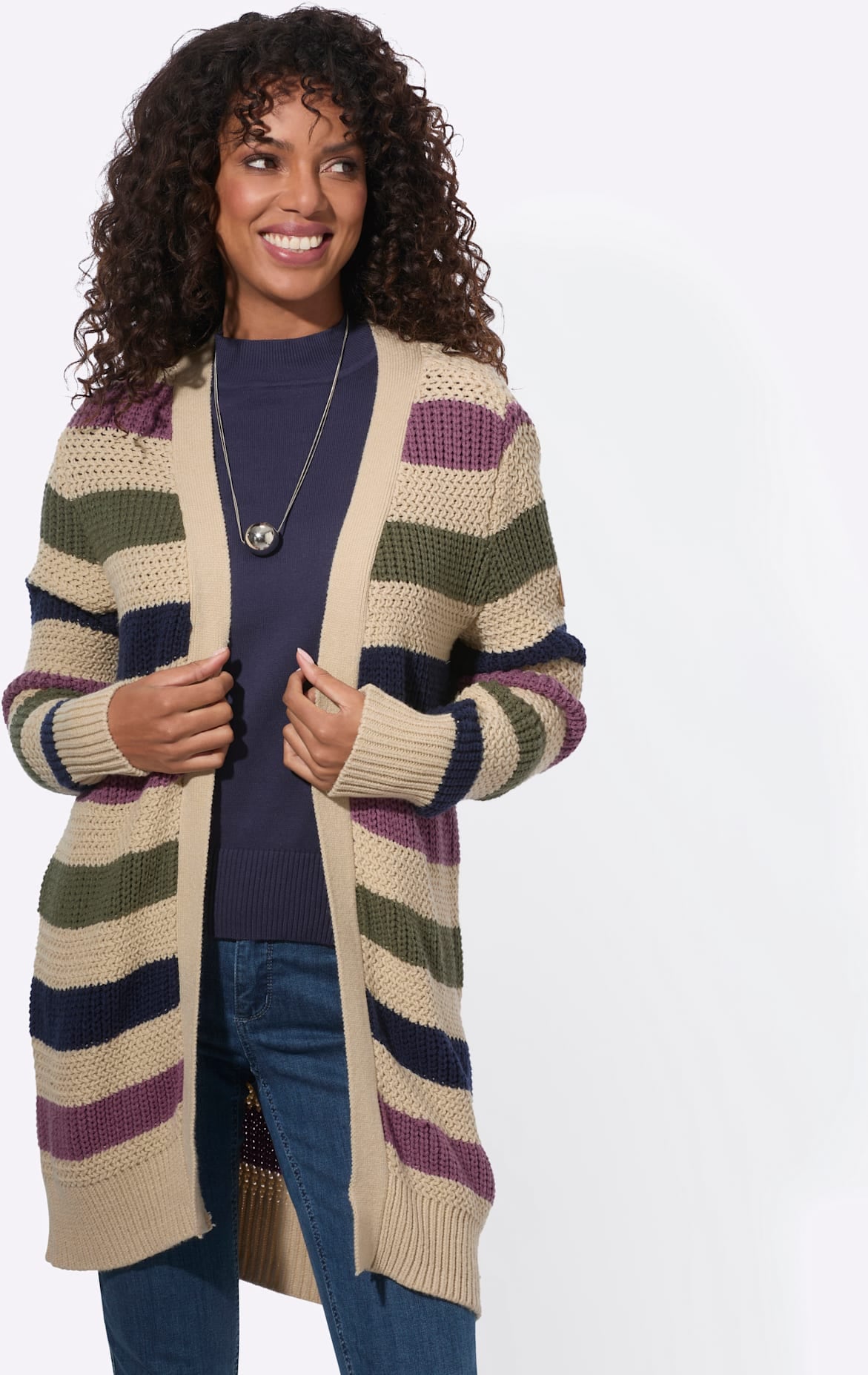 Casual Looks Longstrickjacke