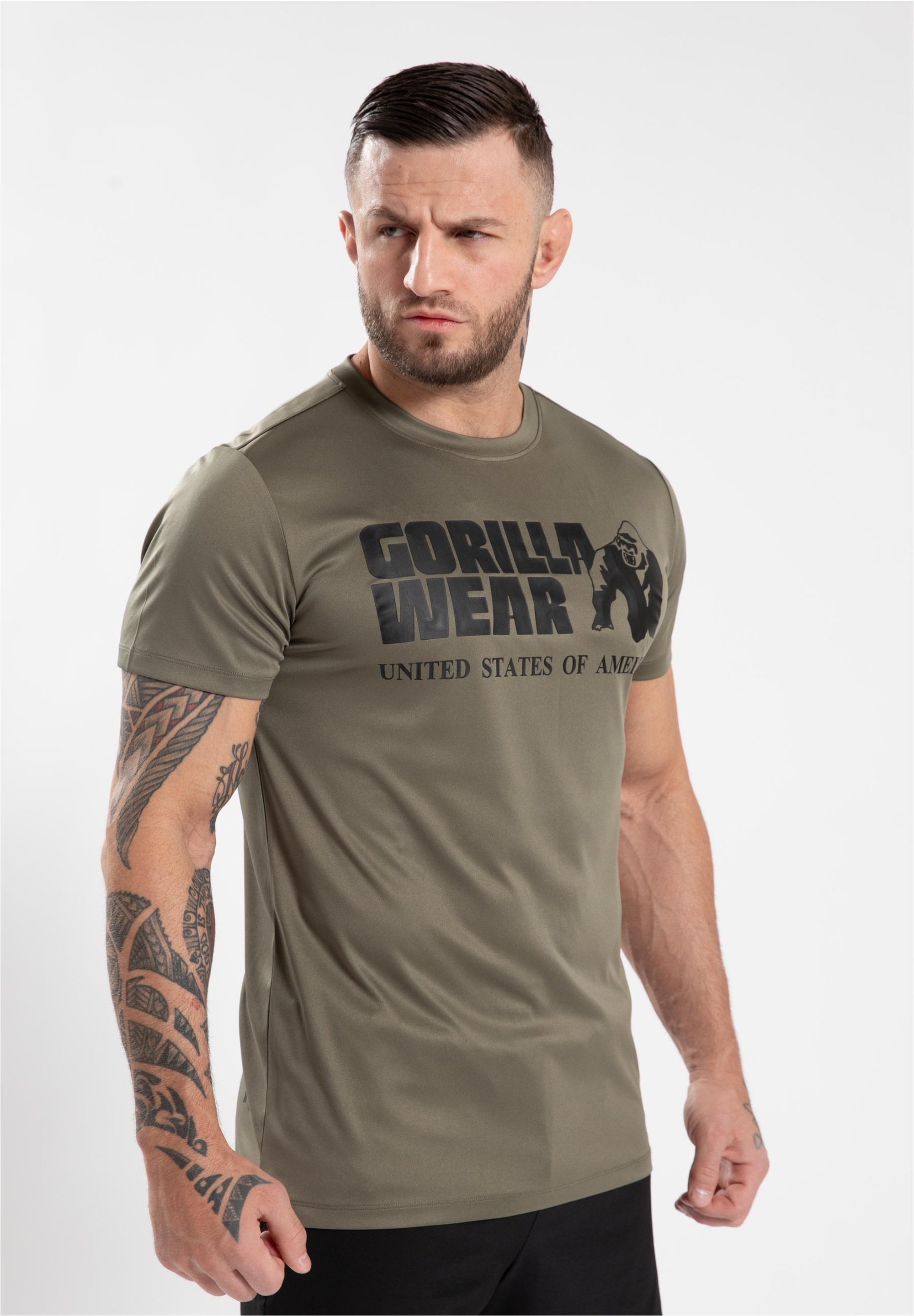 Gorilla Wear Funktionsshirt mit großem Markenprint auf der Front