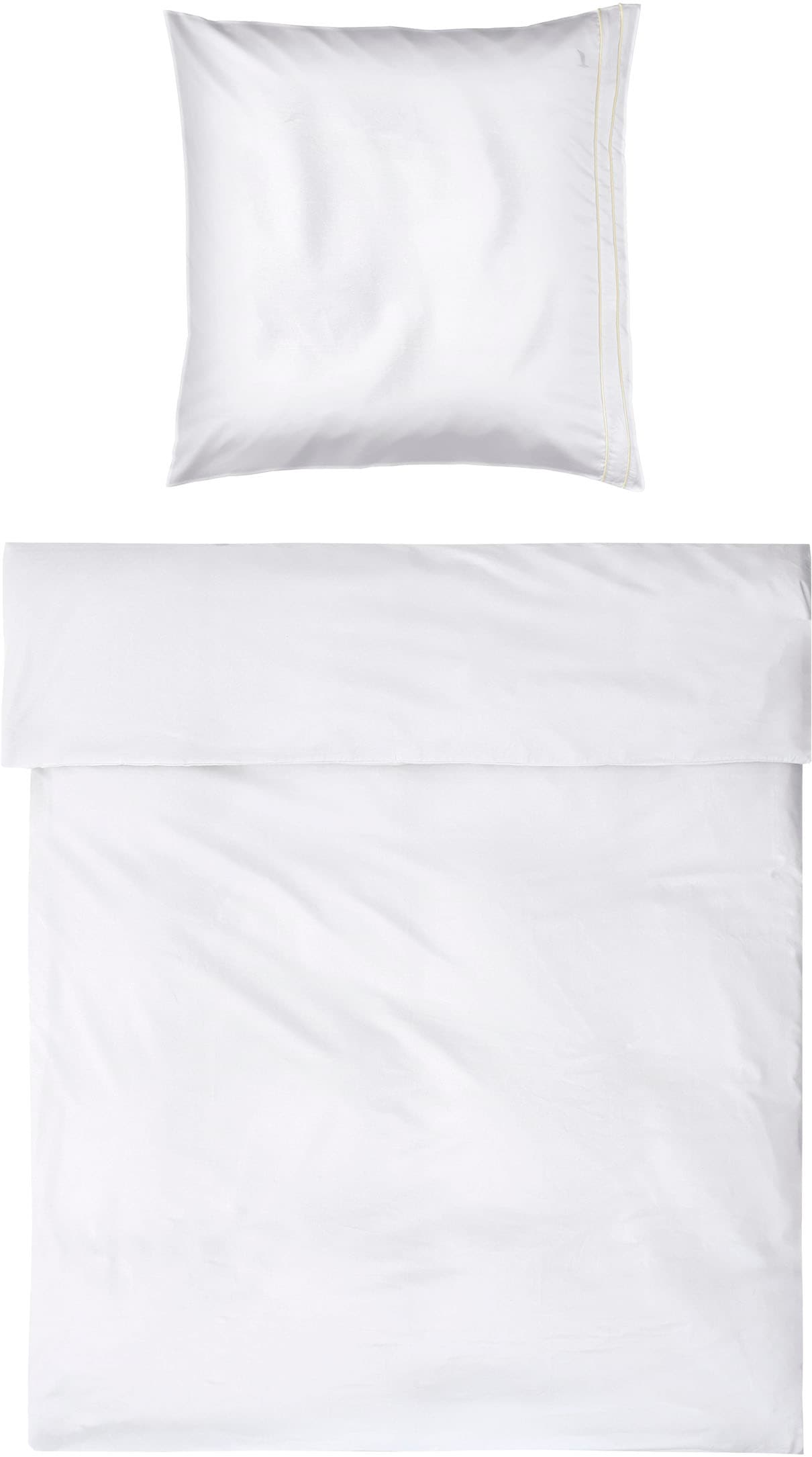 Möve Bettwäsche "Möve Noblesse Bettwäsche Set" 2 Stk. mit eleganten Biesen