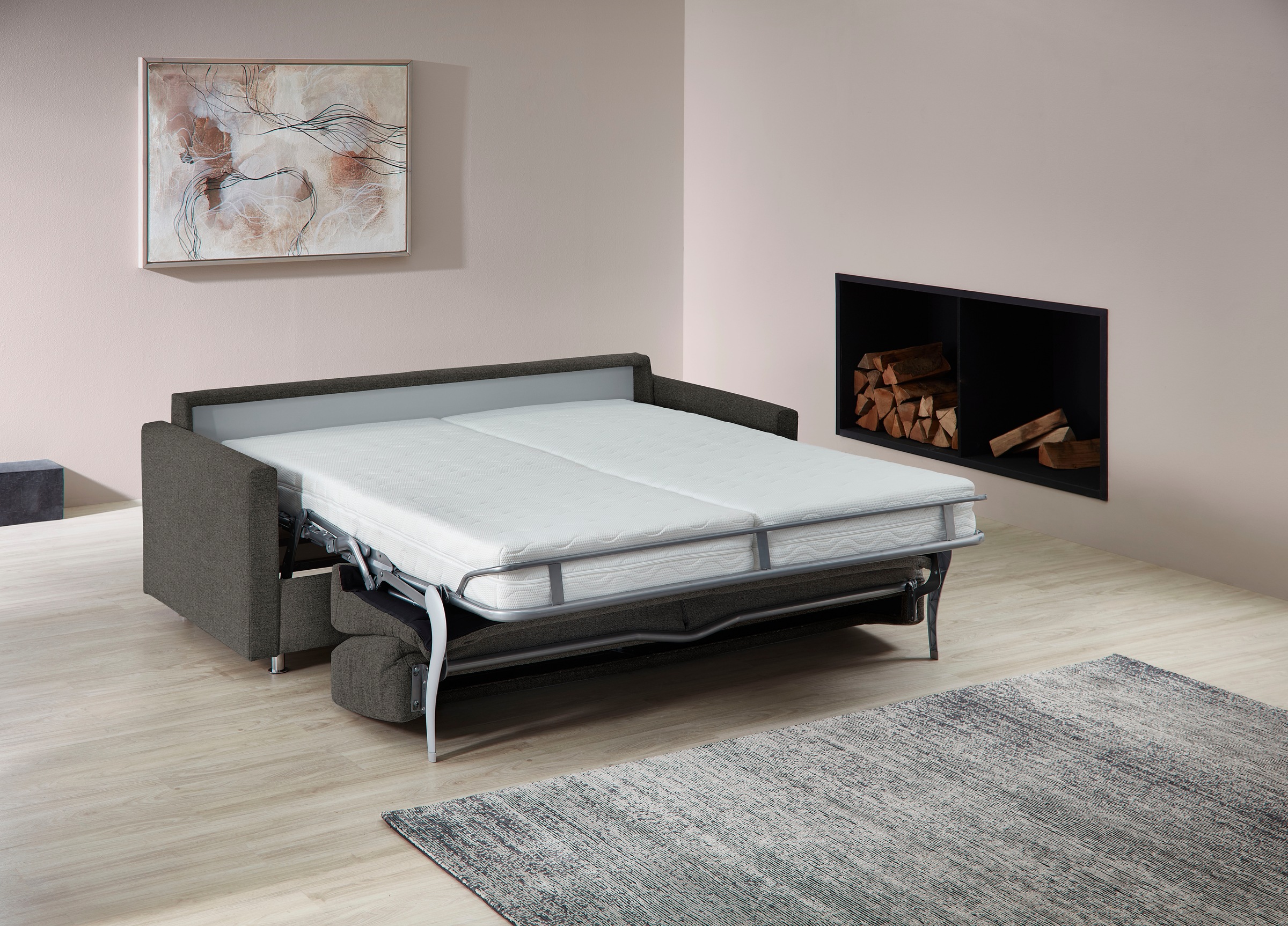 Bali Schlafsofa »JUNARA, Dauerschlaffunkiton, 2 einzelne Matratzen,«, Sensoform- oder Gelformmatratzen und Lattenrost