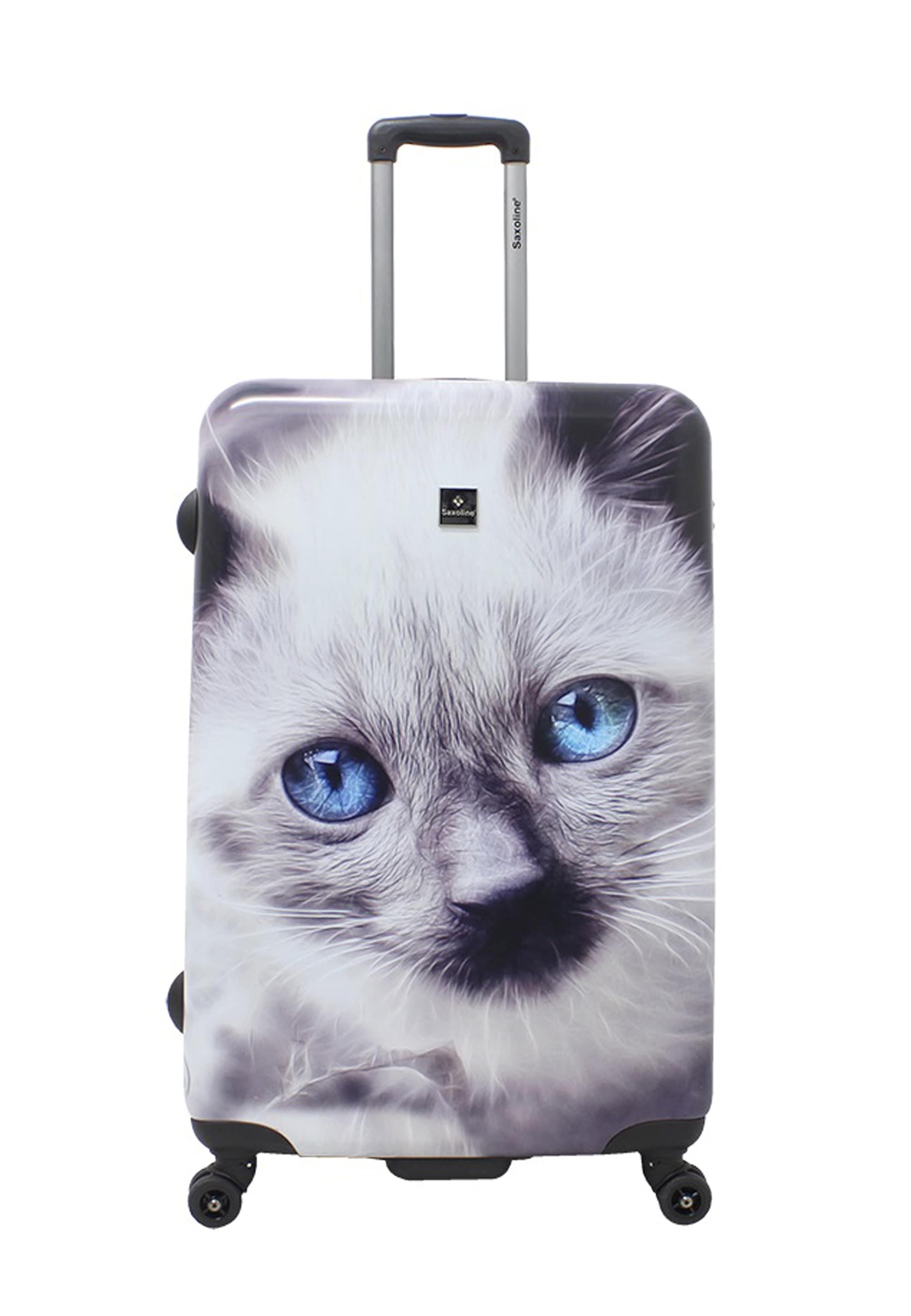 Saxoline Koffer "White Cat" mit niedlichem Katzenmotiv