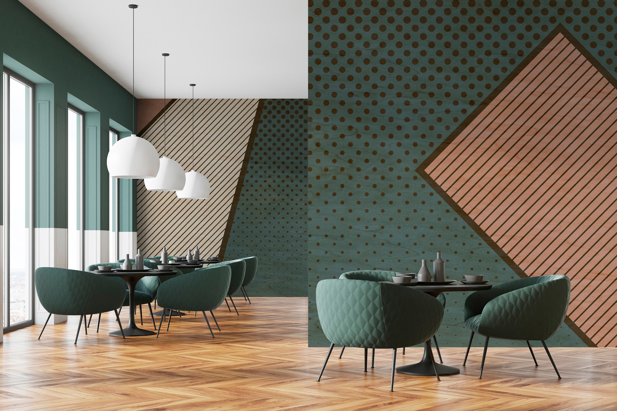 living walls Fototapete »Walls by Patel Pattern Play 1« glatt Vlies, Wand, Schräge