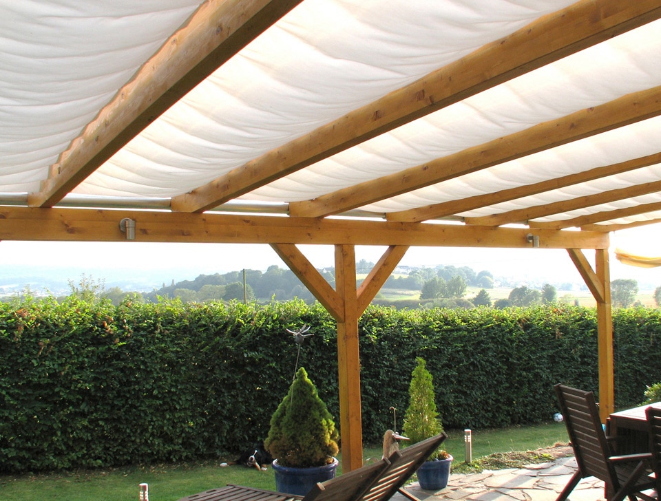 Floracord Sonnensegel 512 x 220 cm mit 5 Feldern