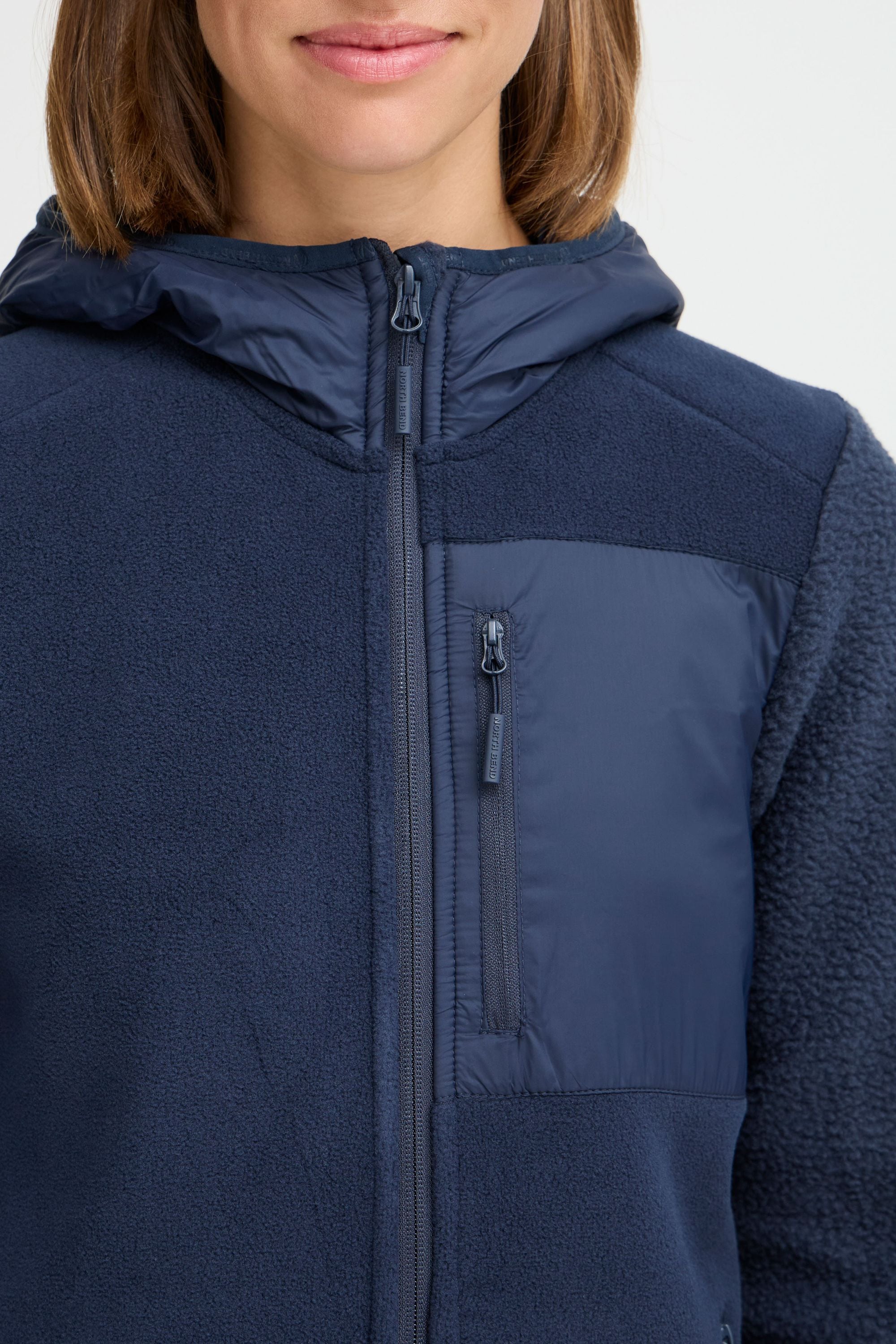 North Bend Fleecejacke »Fleecejacke NBMattea W«, mit Kapuze