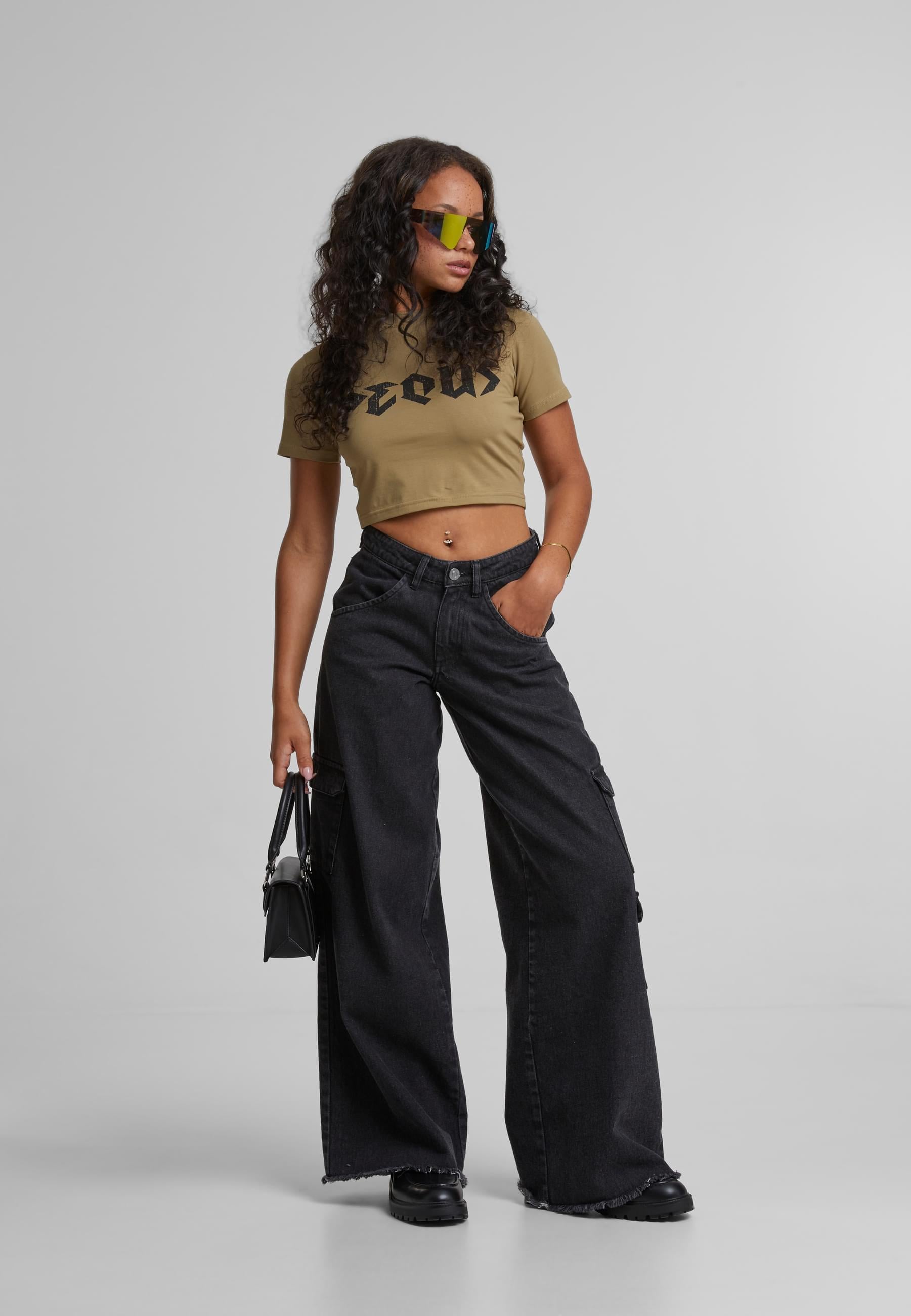 PEQUS T-Shirt »PEQUS PEQUS Band Logo Crop Tops« 1 Stk.